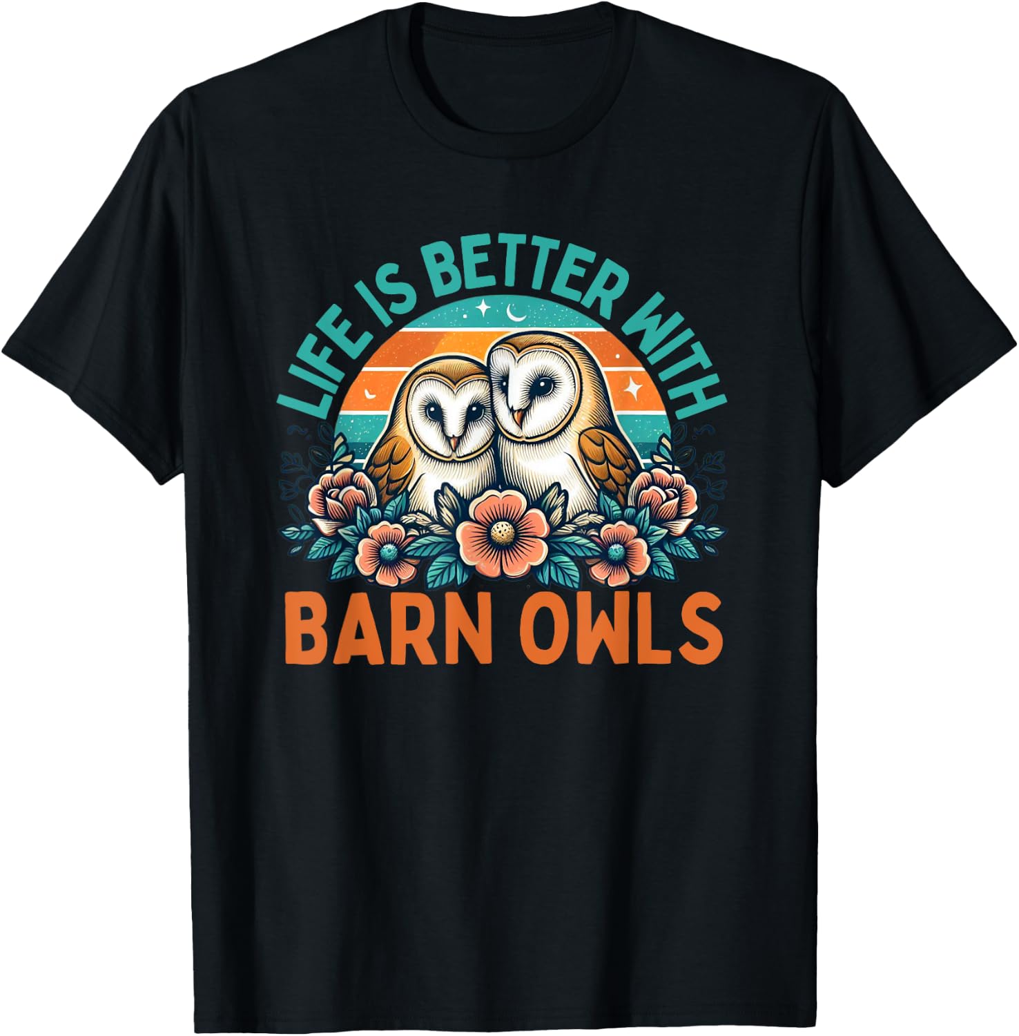 Barn Owl Lover Barn Owls T-Shirt - T-Shirt | Black