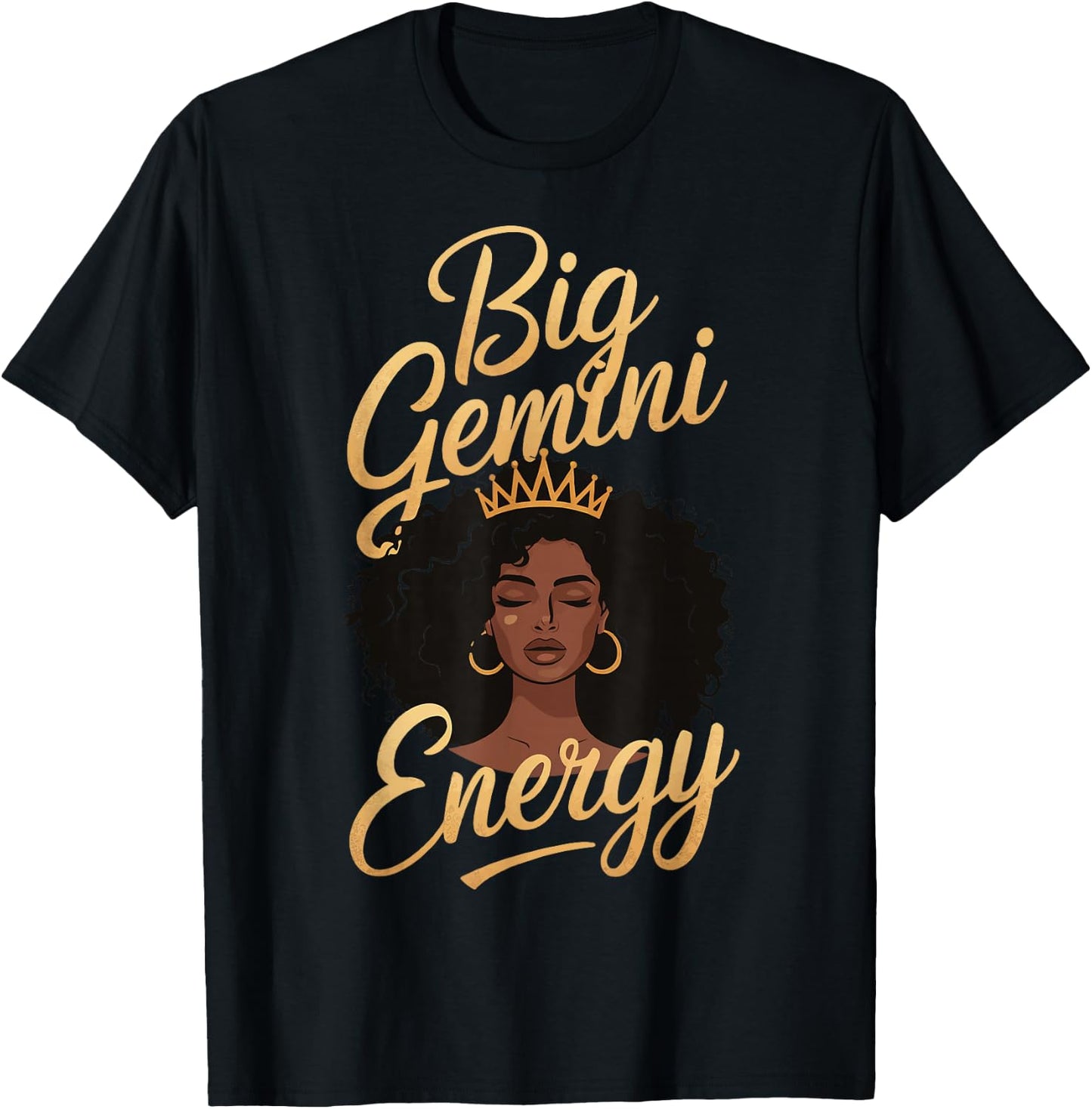 Big Gemini Energy T-Shirt - T-Shirt | Black