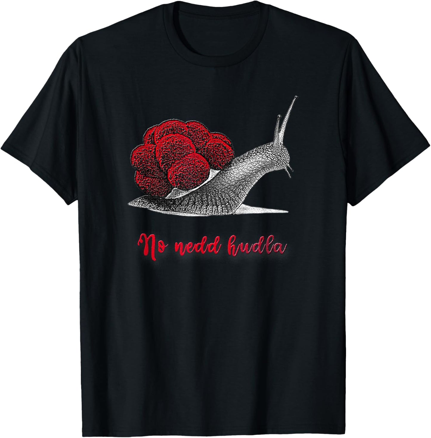 with Snail Hat and Swabian Saying, black T-Shirt - T-Shirt | Black