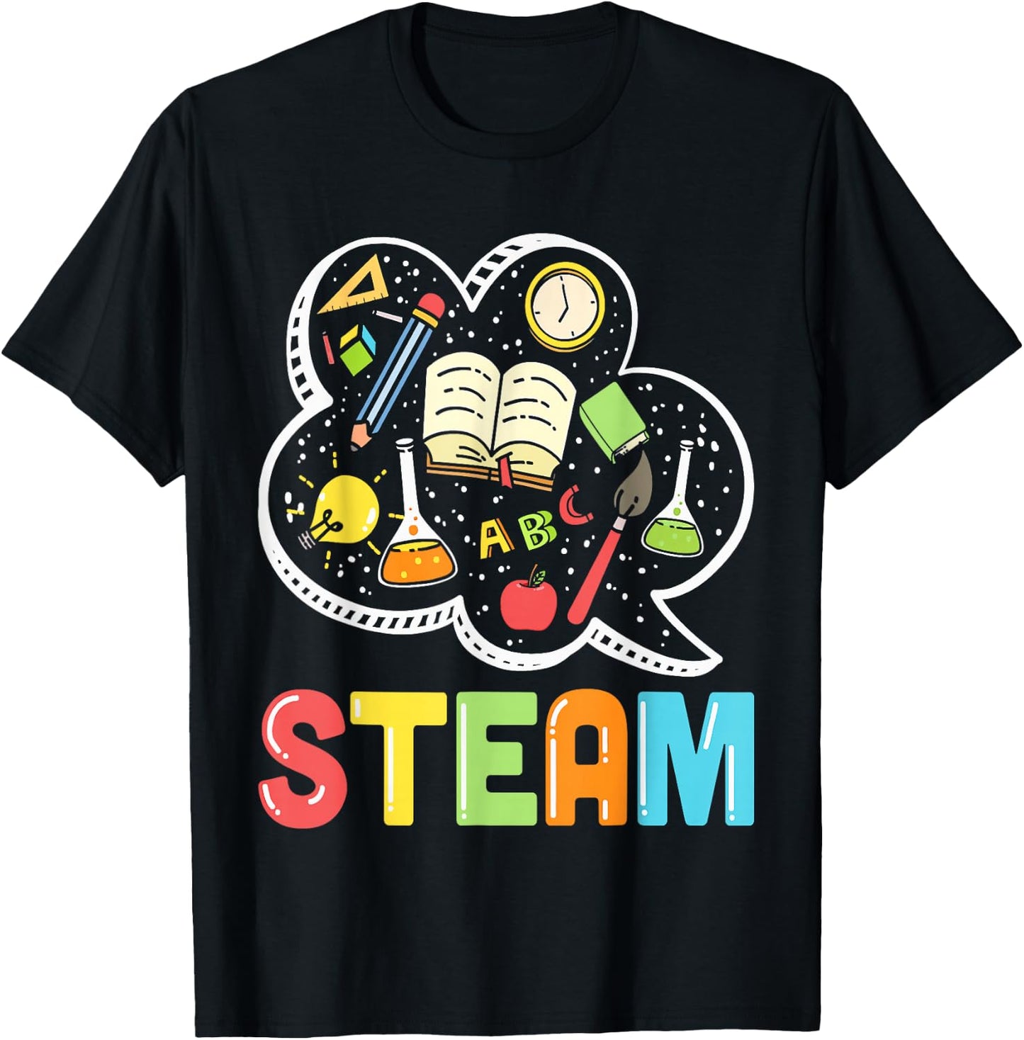 STEAM Teacher and Student Back to School STEM T-Shirt - T-Shirt | Black