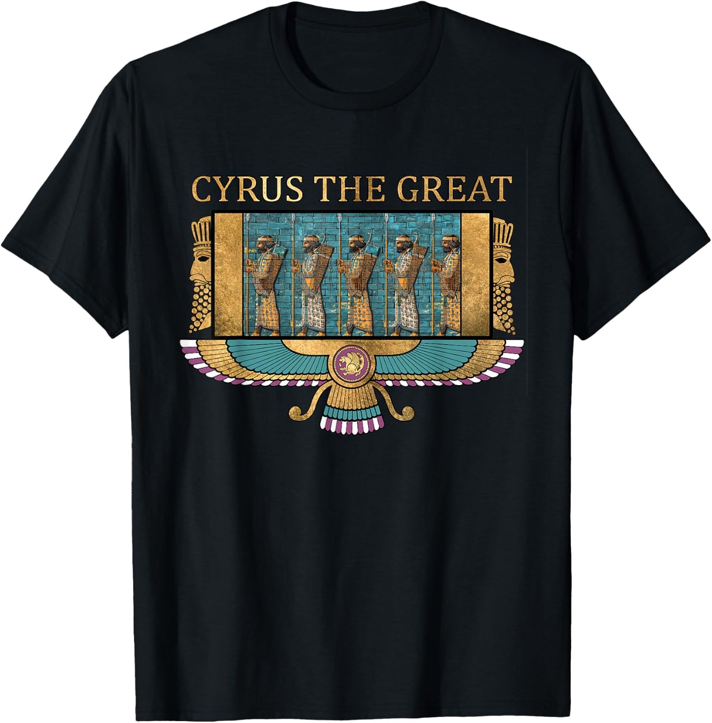 Cyrus the Great Old Persia Achaemidian Persian , black T-Shirt - T-Shirt | Black
