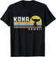 Kona Hawaii Vintage Hawaiian Islands Whale Watching T-Shirt - T-Shirt | Black