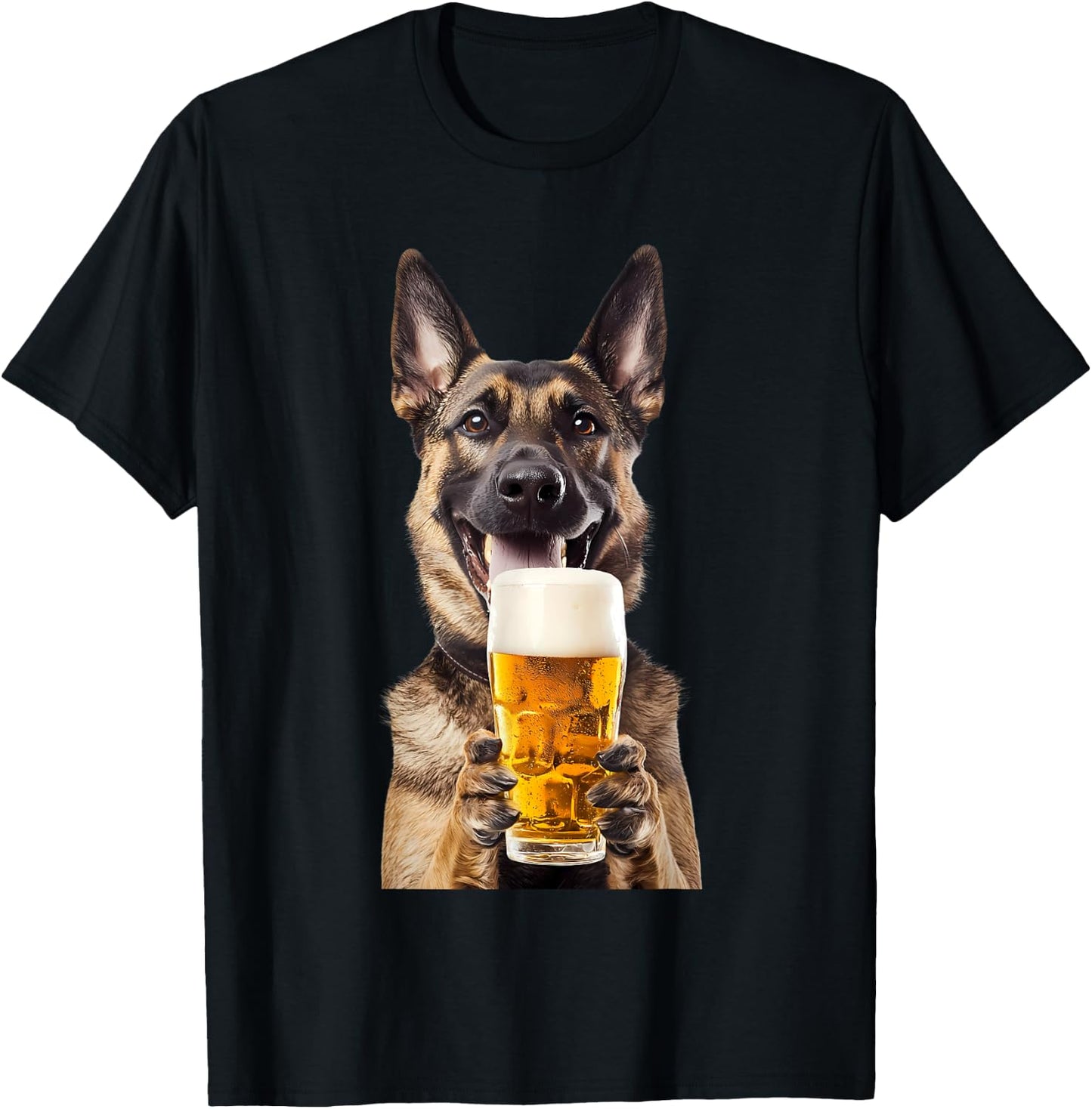 Belgian malinois Beer T-Shirt - T-Shirt | Black