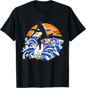 retro Surf Graphic - Vintage Retro Eighties Beach Men Women Kids T-Shirt - T-Shirt | Black