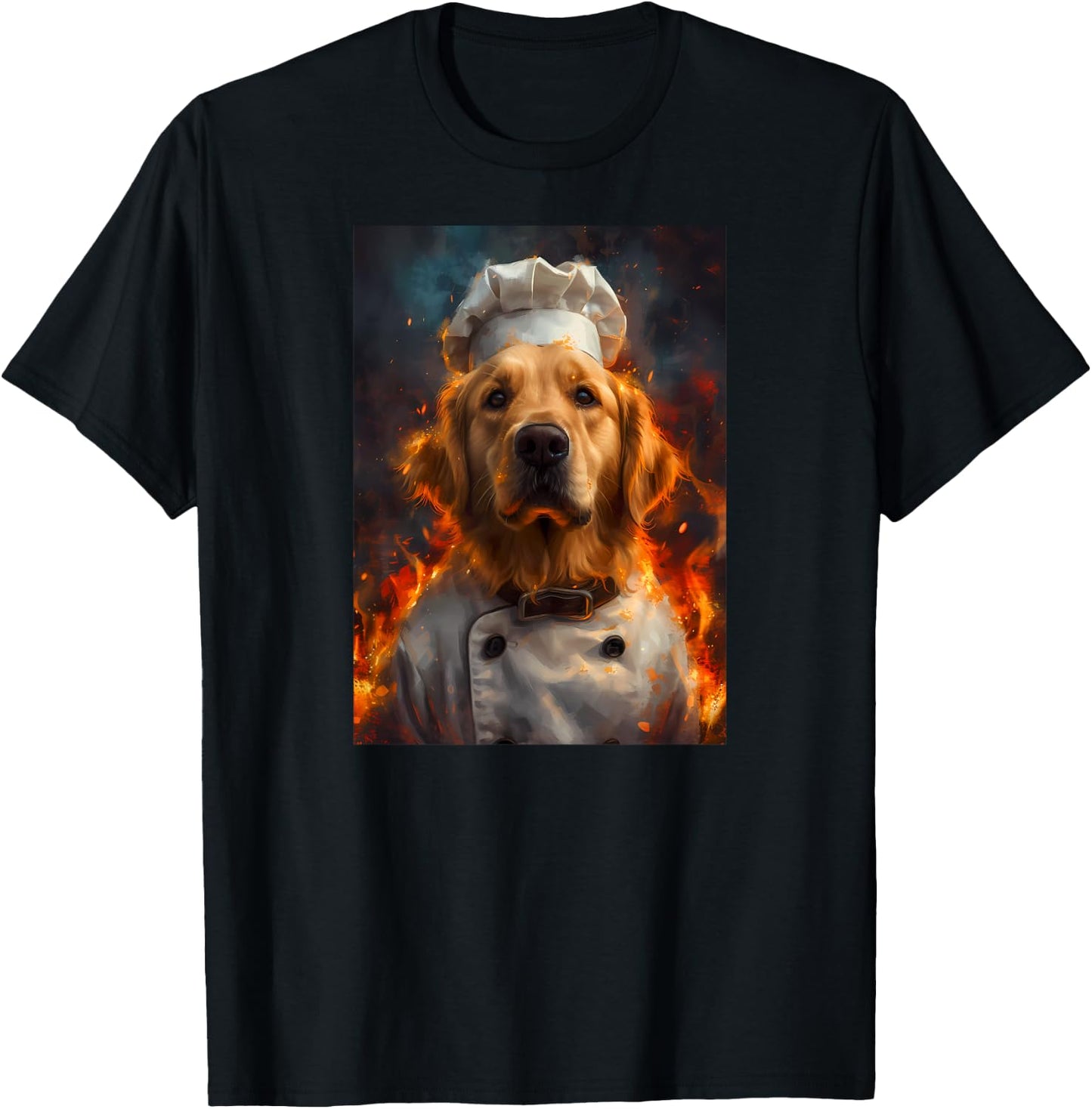 Chef Golden Retriever T-Shirt - T-Shirt | Black