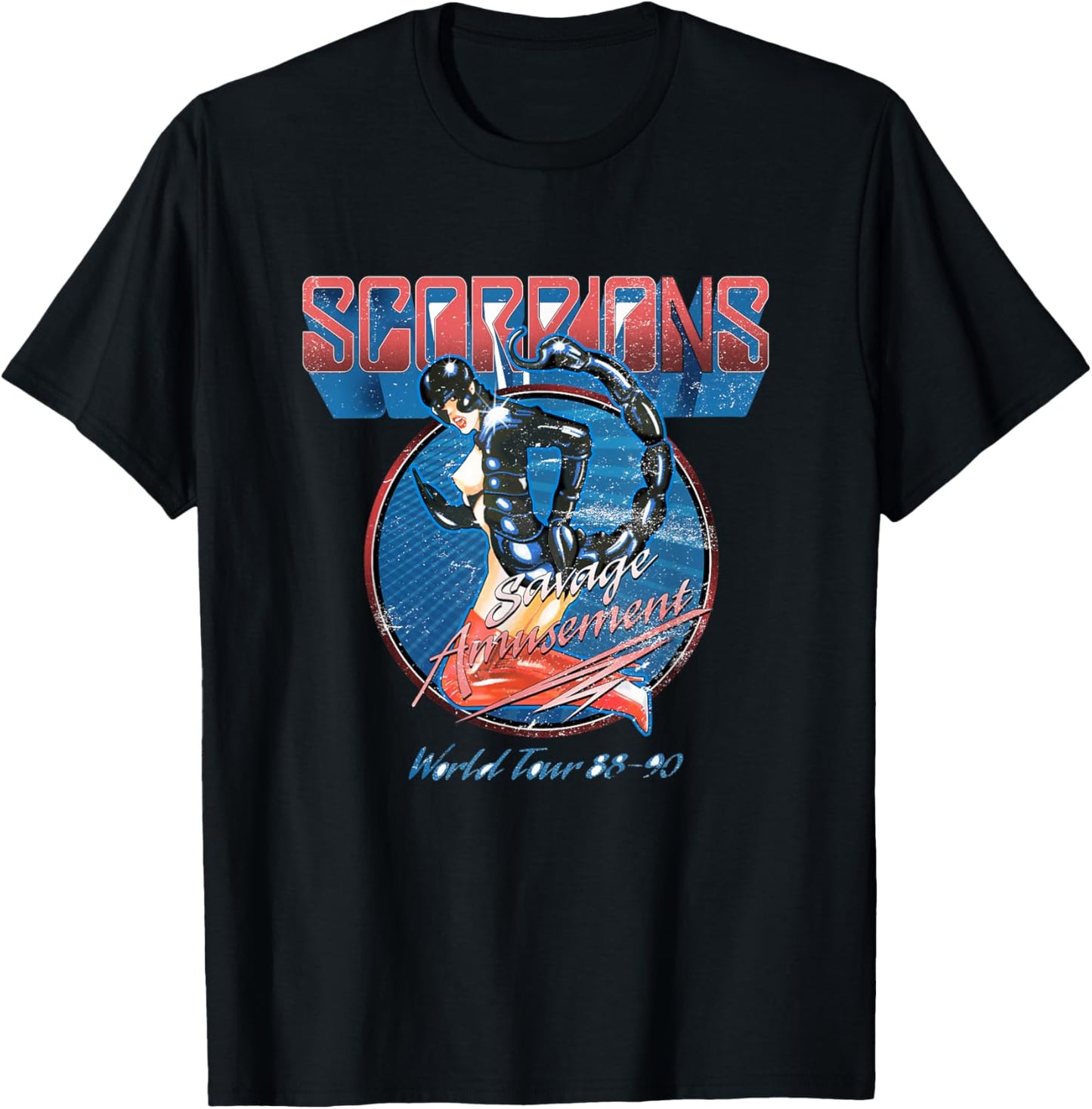 Offizielle Scorpions Savage Amusement World Tour T-Shirt - T-Shirt | Black