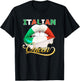 Italian Flag Lips Shirt Women Girls Italy Italian Queen T-Shirt - T-Shirt | Black
