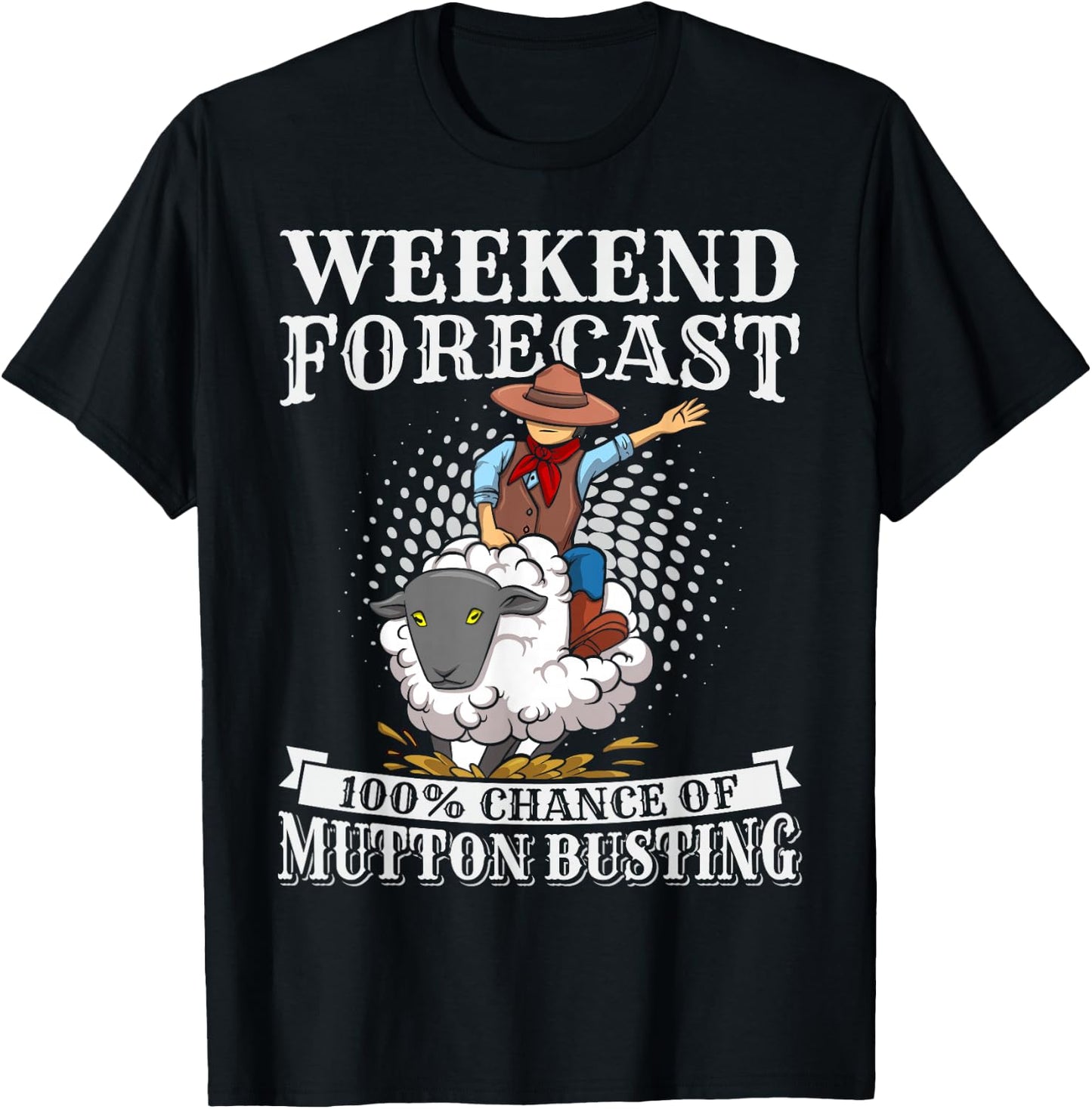 Youth Rodeo Mutton Busting Quote for a Mutton Busting Kid T-Shirt - T-Shirt | Black