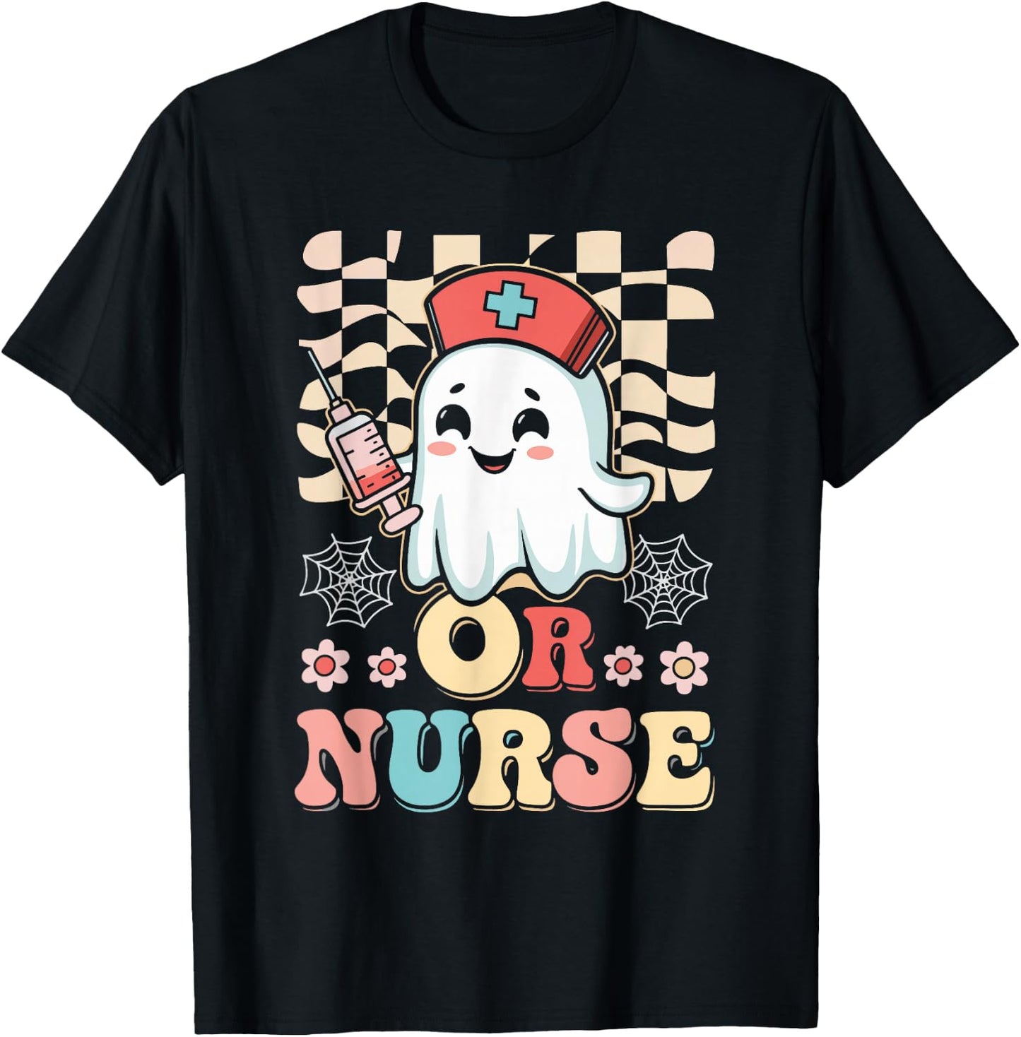OR Nurse Ghost Halloween T-Shirt - T-Shirt | Black
