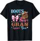 Boots or Bows Gran Loves You Gender Reveal Family T-Shirt - T-Shirt | Black