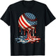 4th of July Baseball Drip Patriotic American Boys Kids Youth T-Shirt - T-Shirt | Black