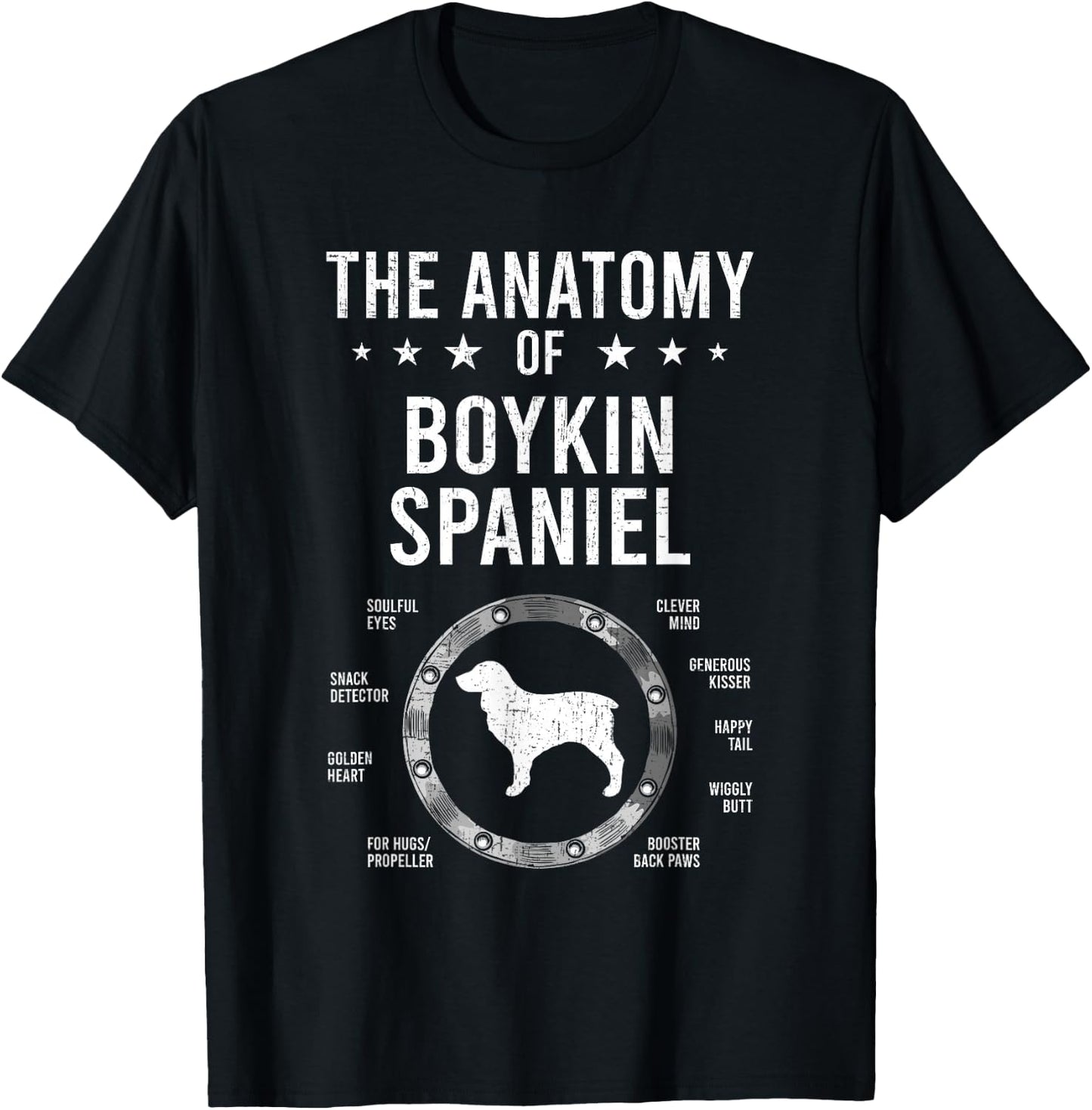Anatomy of Boykin Spaniel Dog Lover T-Shirt - T-Shirt | Black