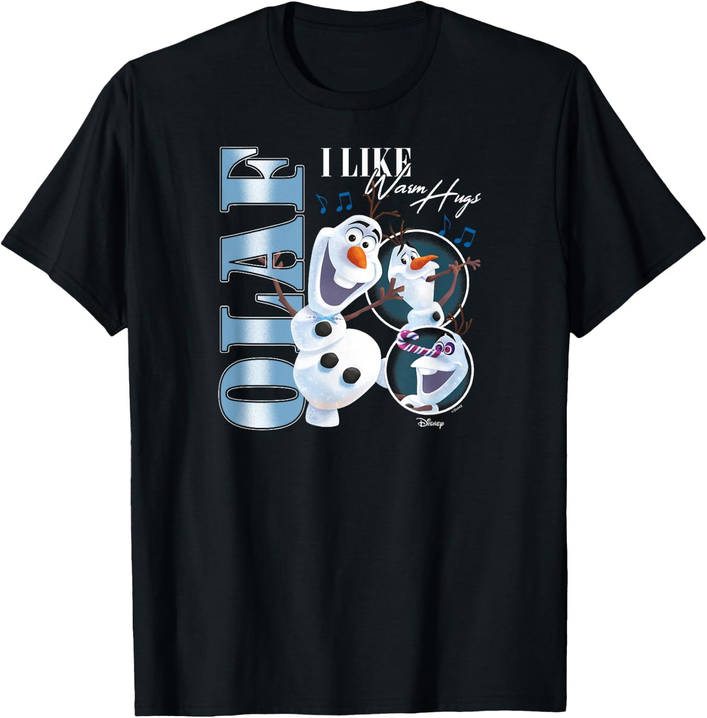 Frozen - Olaf Bootleg I Like Warm Hugs T-Shirt - T-Shirt | Black