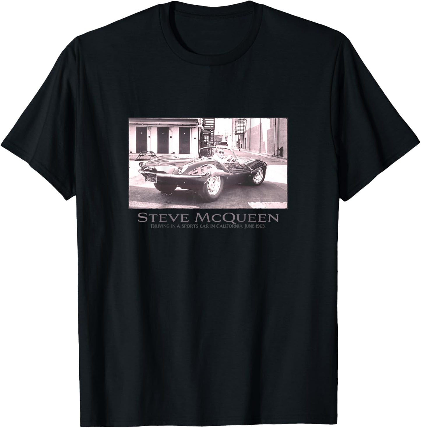 Steve McQueen_002_Back Printed , Black, S T-Shirt - T-Shirt | Black
