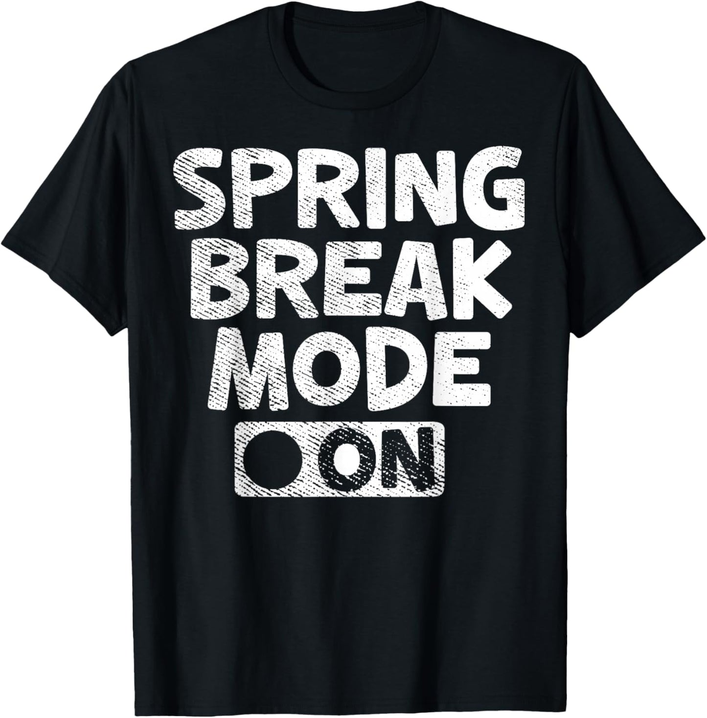 Vintage Spring Break Mode On Shirt Funny Teacher Gifts T-Shirt - T-Shirt | Black