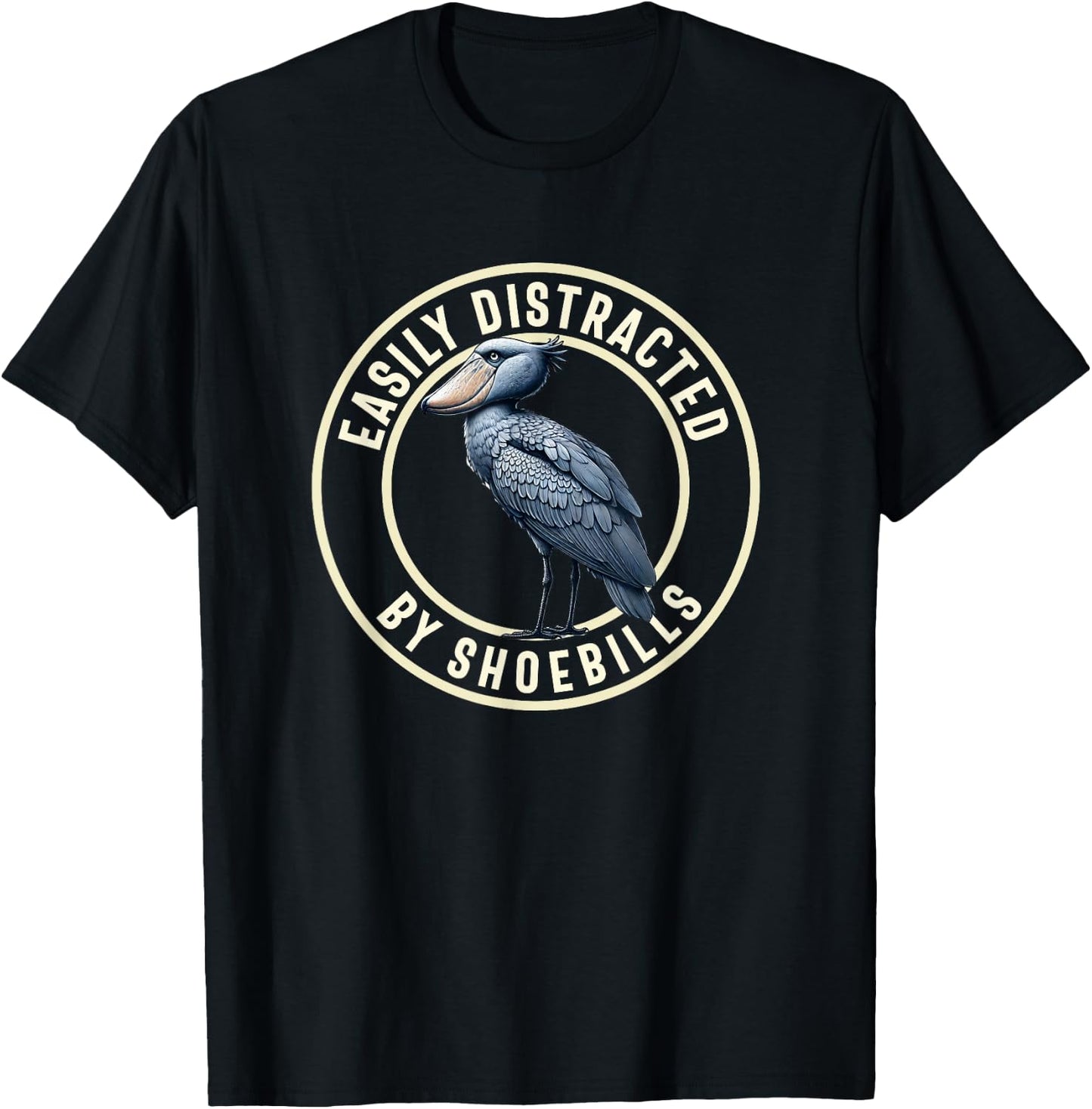 Shoebill Stork Bird Shoe-billed Stork Women Men Whaleheads T-Shirt - T-Shirt | Black