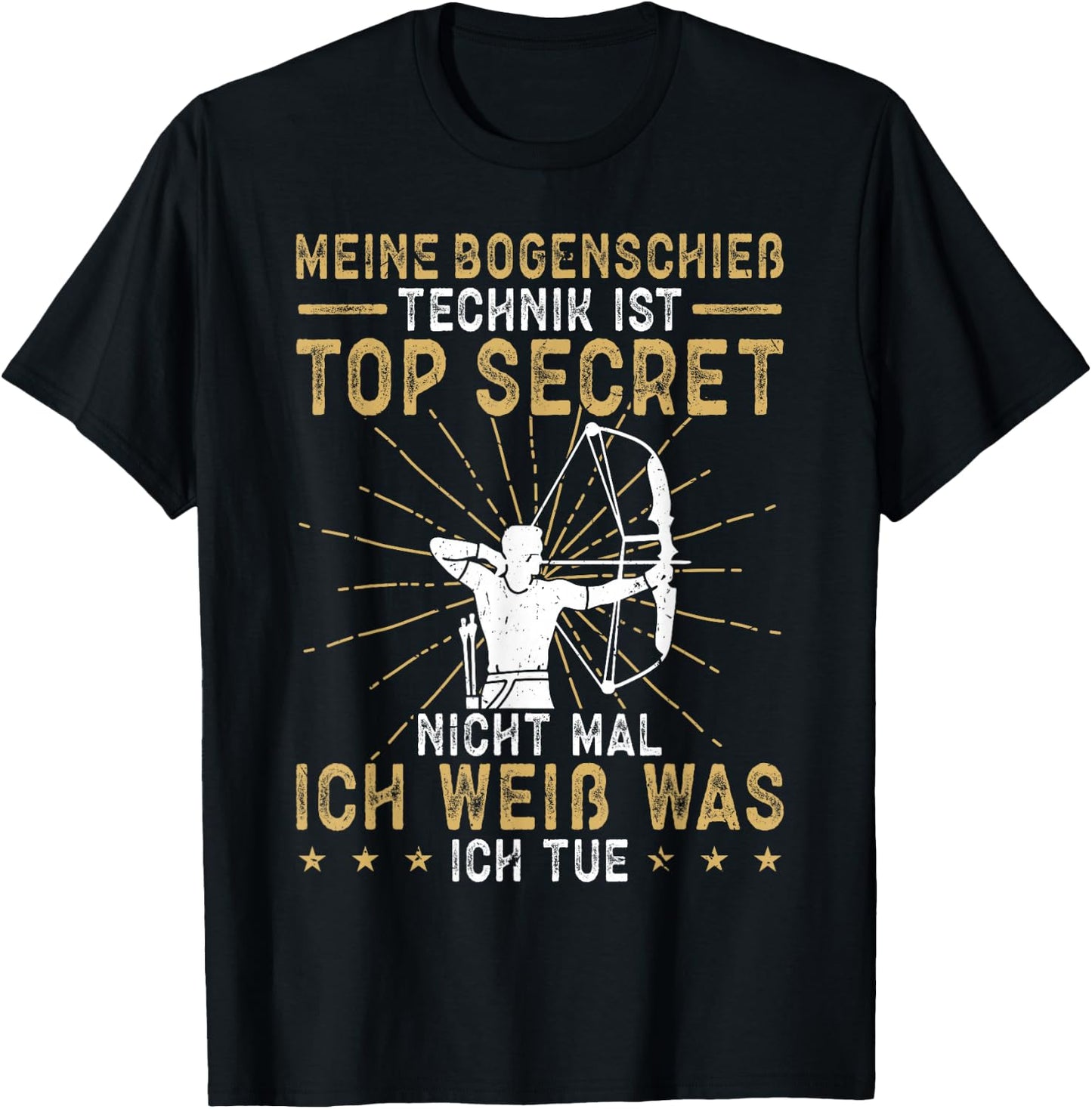 Bogenschießen Lustiges Design Bogenschießen Meine Bogenschieß Technik Archery T-Shirt - T-Shirt | Black