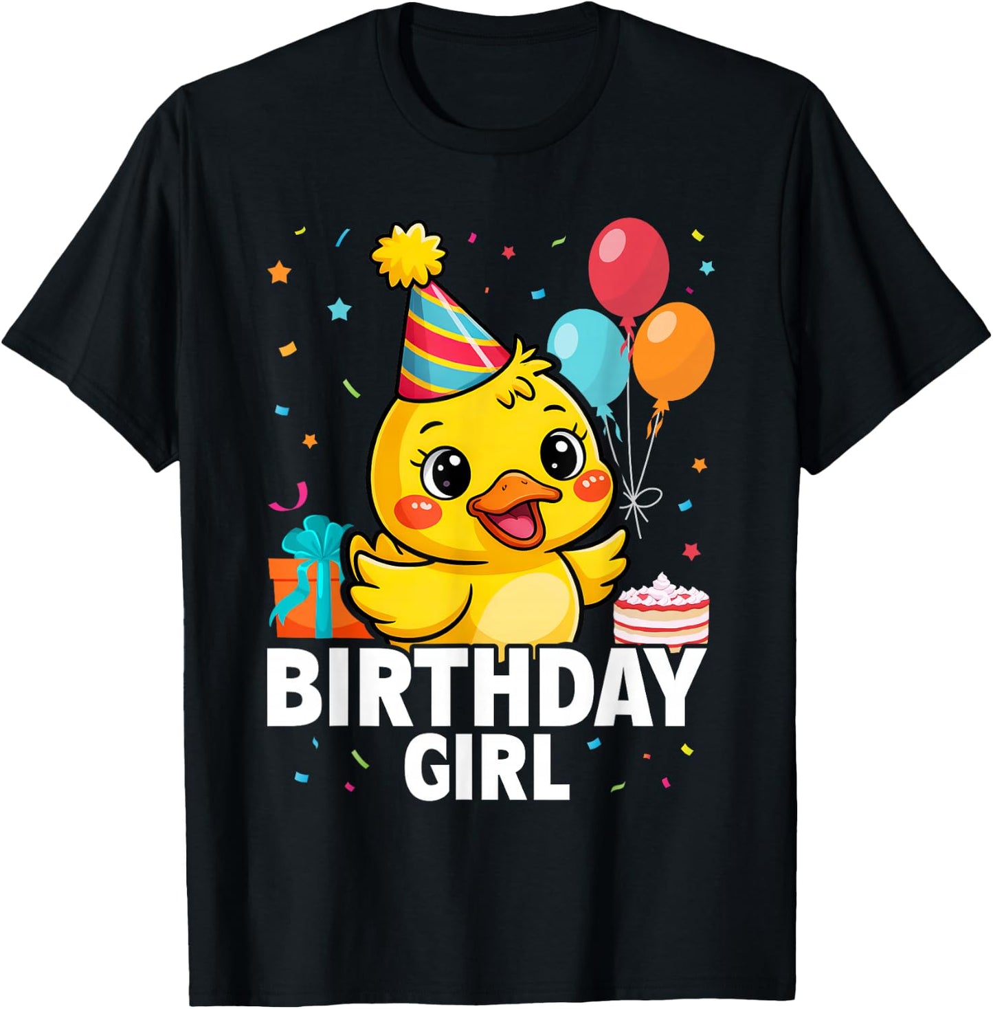 Duck Lover Birthday Girl Rubber Duck T-Shirt - T-Shirt | Black