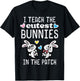 I Teach Cutest Bunnies Patch Easter Teacher Spring Women T-Shirt - T-Shirt | Black