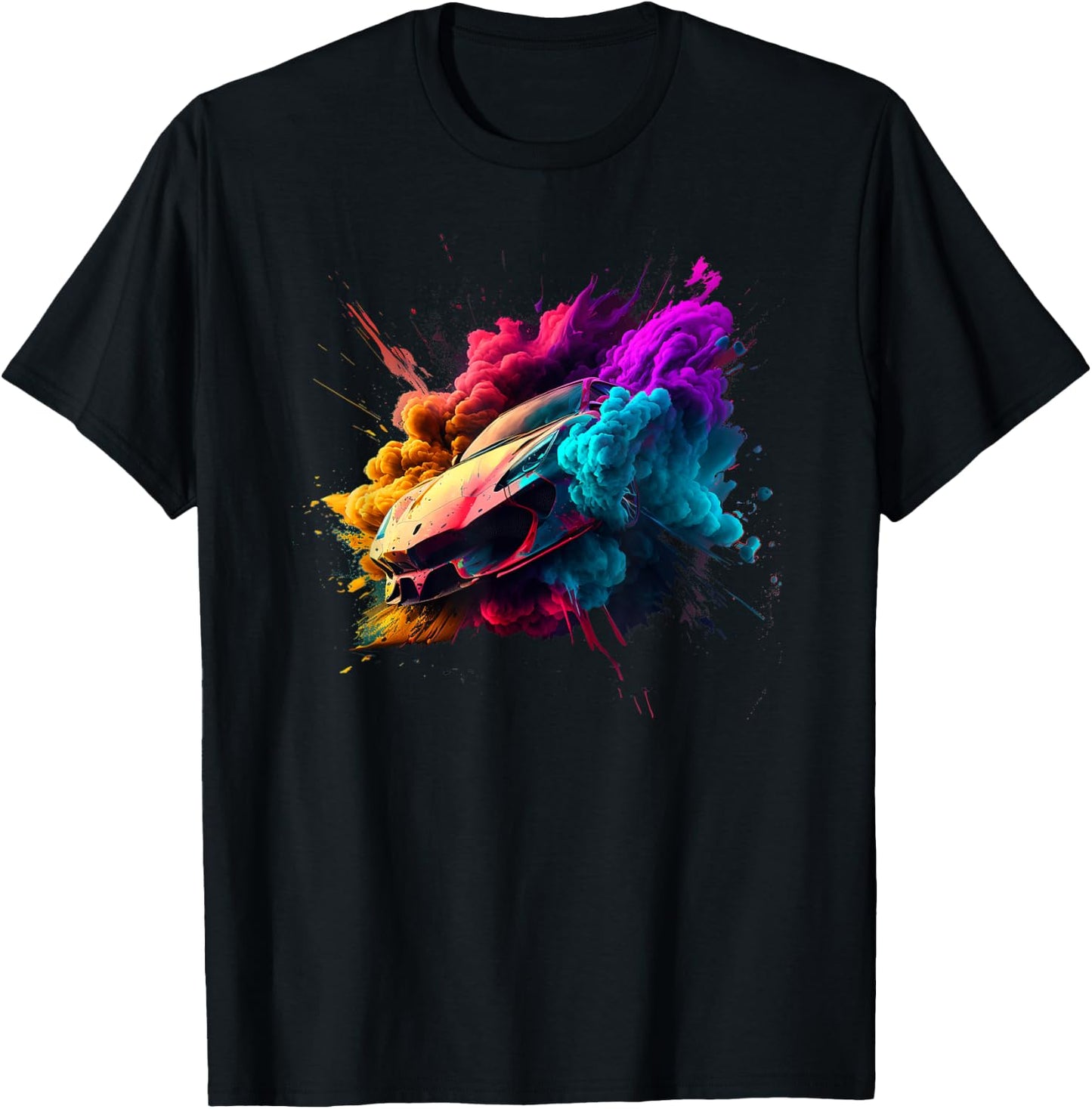 Bunter Sportwagen - Rennauto T-Shirt - T-Shirt | Black