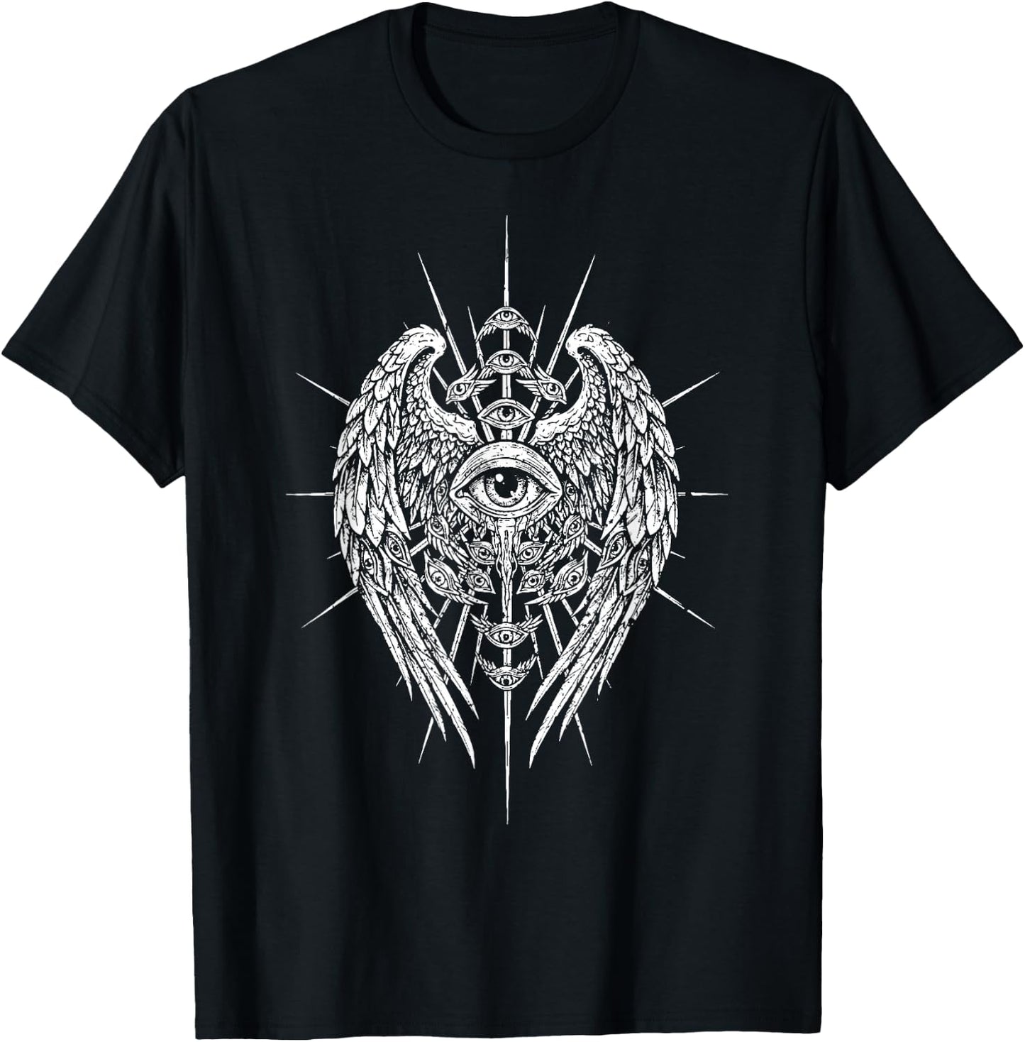 Seraphim Biblischer Engel Sehendes Auge Esoterik Christian T-Shirt - T-Shirt | Black