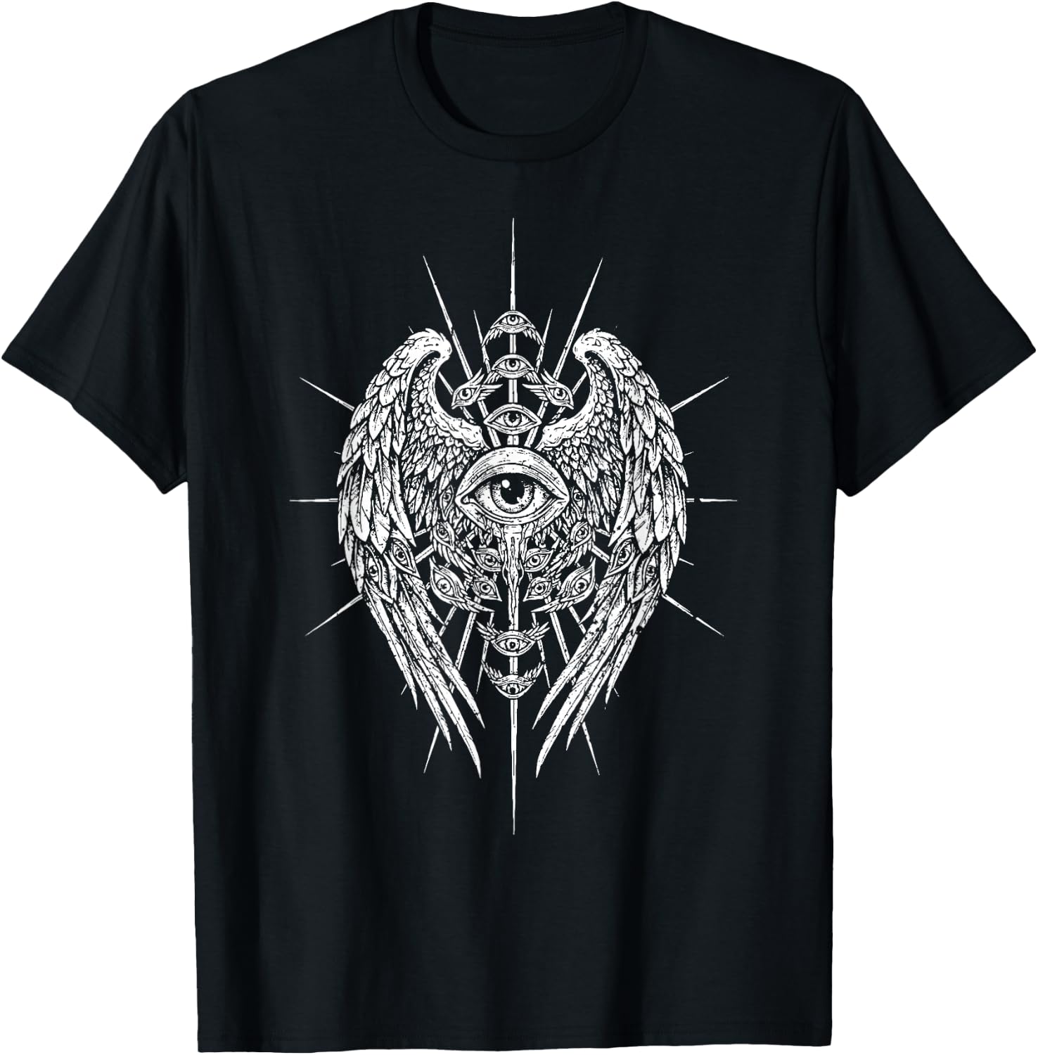 Seraphim Biblischer Engel Sehendes Auge Esoterik Christian T-Shirt - T-Shirt | Black