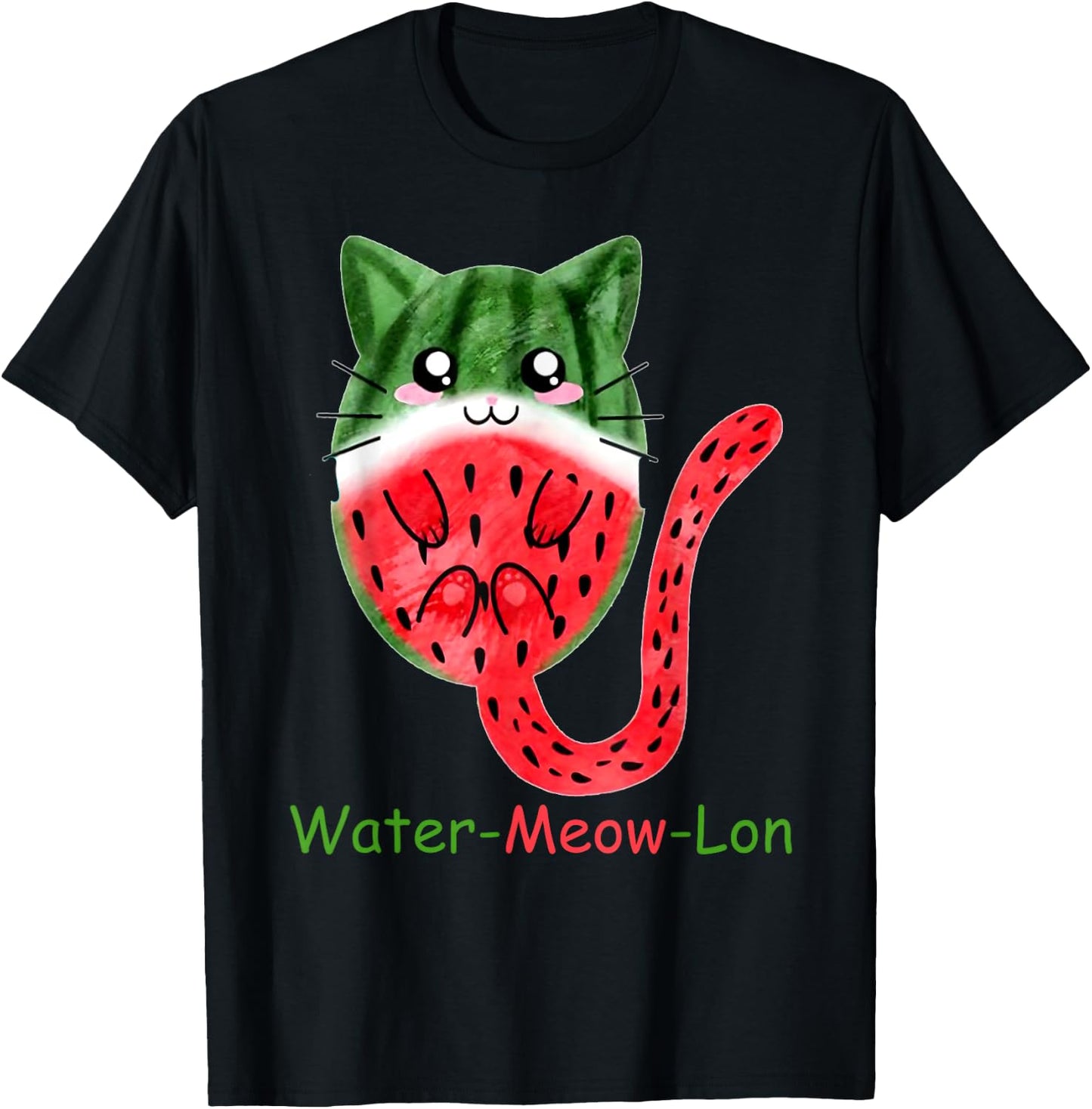Love Watermelon Women Shirt Watermelon Lovers for kids girls T-Shirt - T-Shirt | Black
