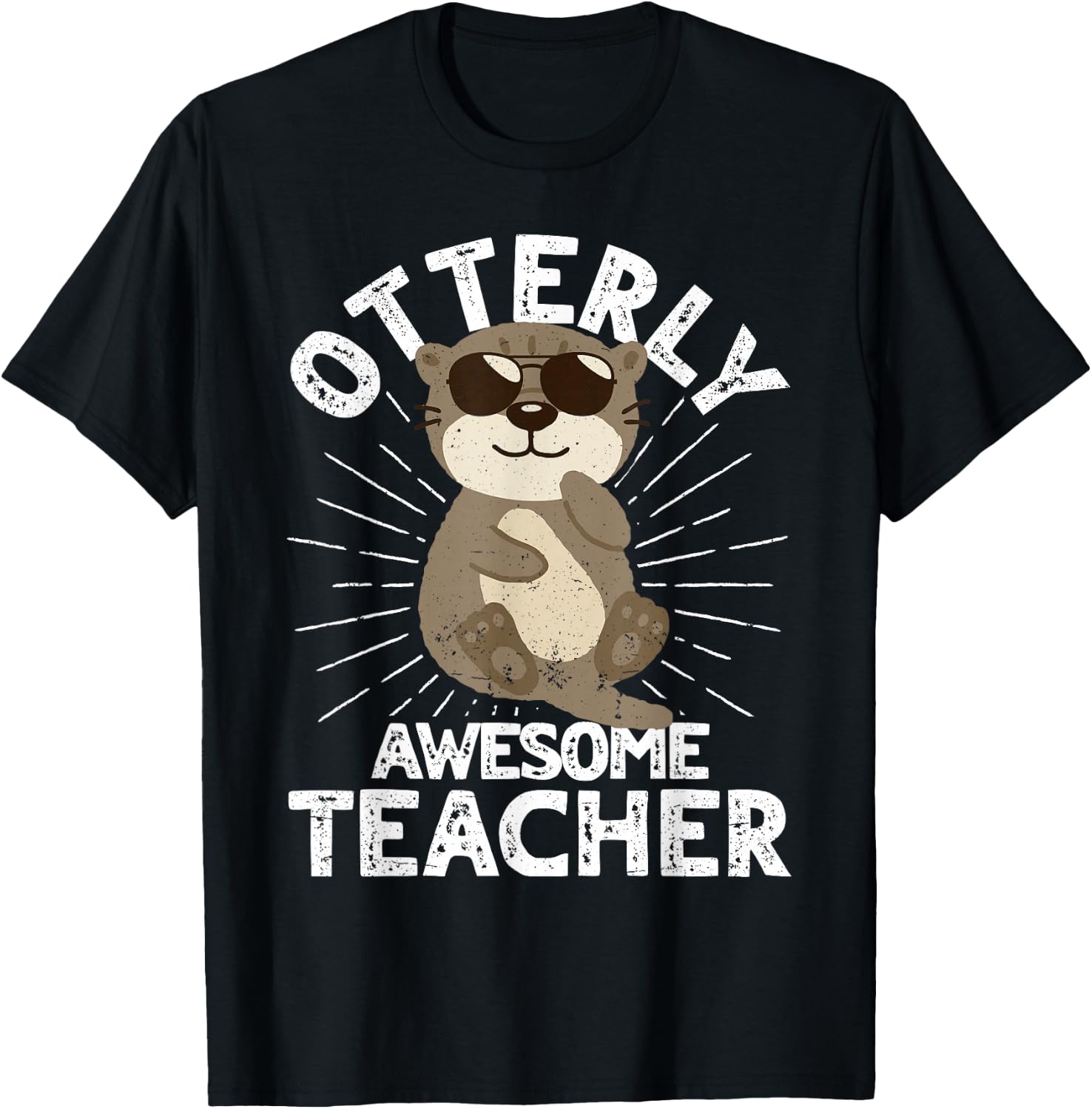 Funny Teacher Otterly Awesome Teacher Otter Teaching T-Shirt - T-Shirt | Black