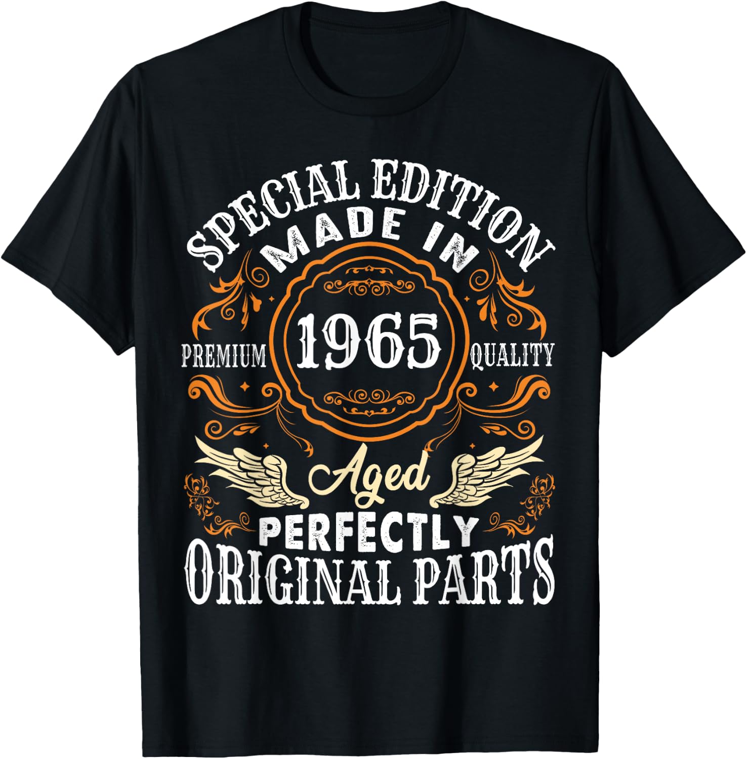 Vintage 1965 60th Birthday 60 Years Old T-Shirt - T-Shirt | Black