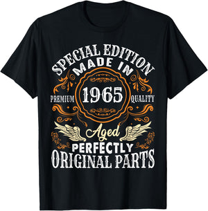 Vintage 1965 60th Birthday 60 Years Old T-Shirt - T-Shirt | Black