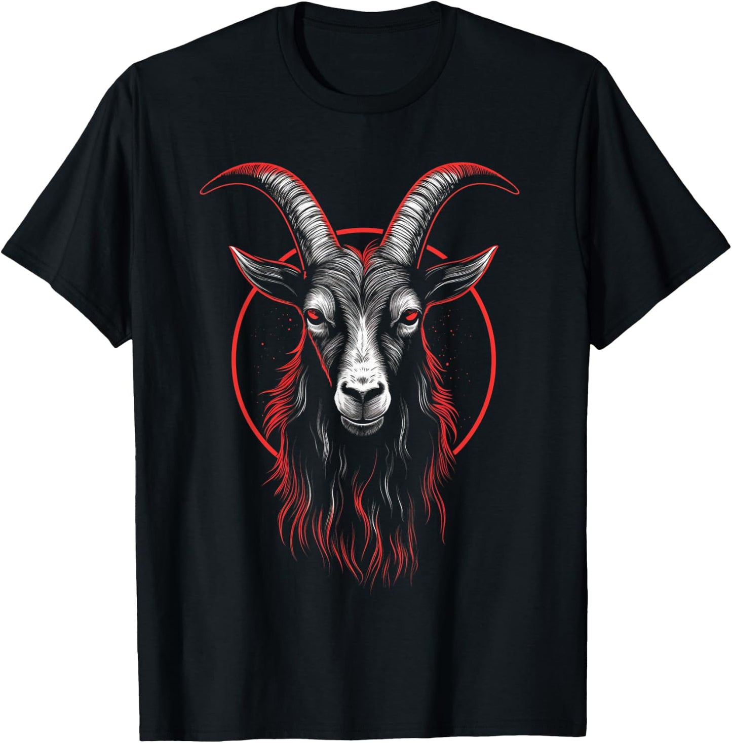 Goat Baphomet Satanic Goat Satanist Halloween Occult T-Shirt - T-Shirt | Black