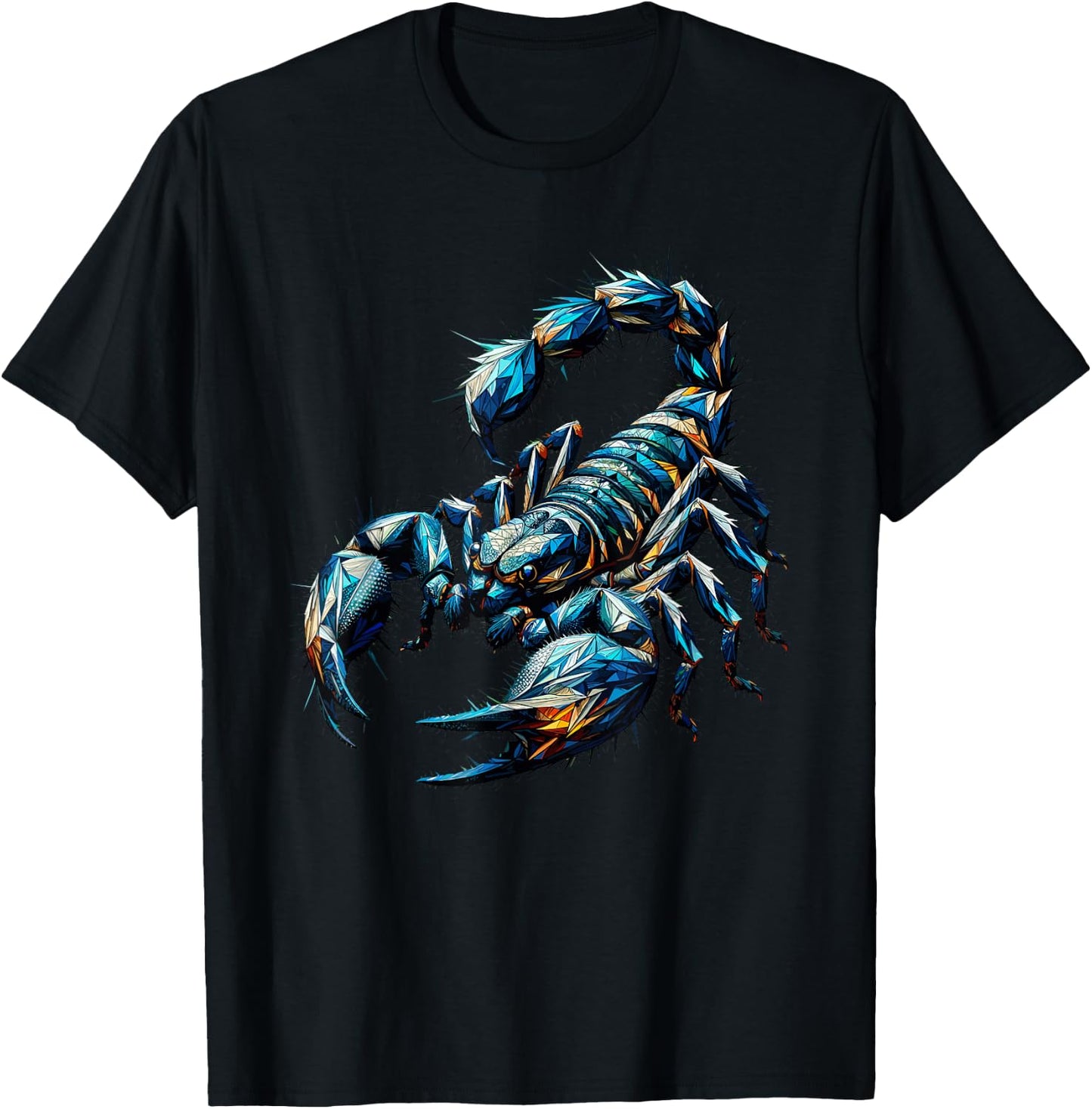 Polygon Art Scorpion Scorpions T-Shirt - T-Shirt | Black