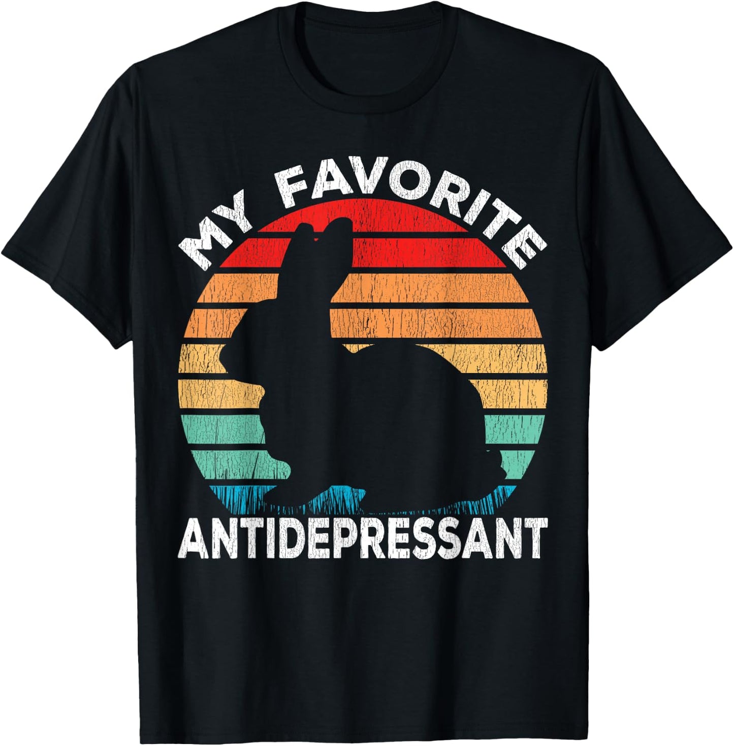Bunny Antidepressant - Bunny Lover Funny T-Shirt - T-Shirt | Black