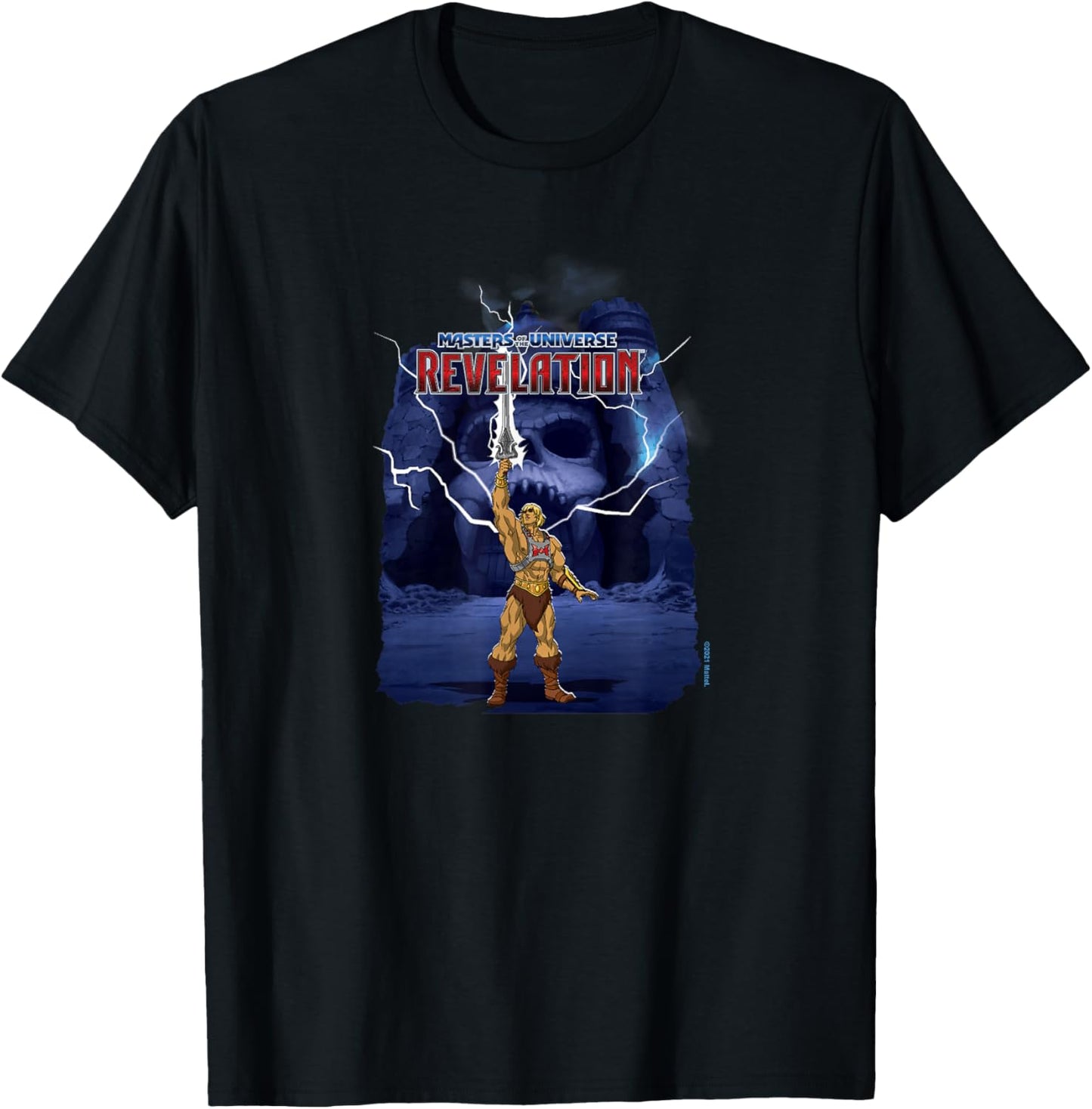 The Masters of the Universe: The Revelation - He-Man Grayskull , black T-Shirt - T-Shirt | Black