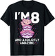 I'm 8 bday Axolotl party cute 8th Birthday Kids Axolotl T-Shirt - T-Shirt | Black
