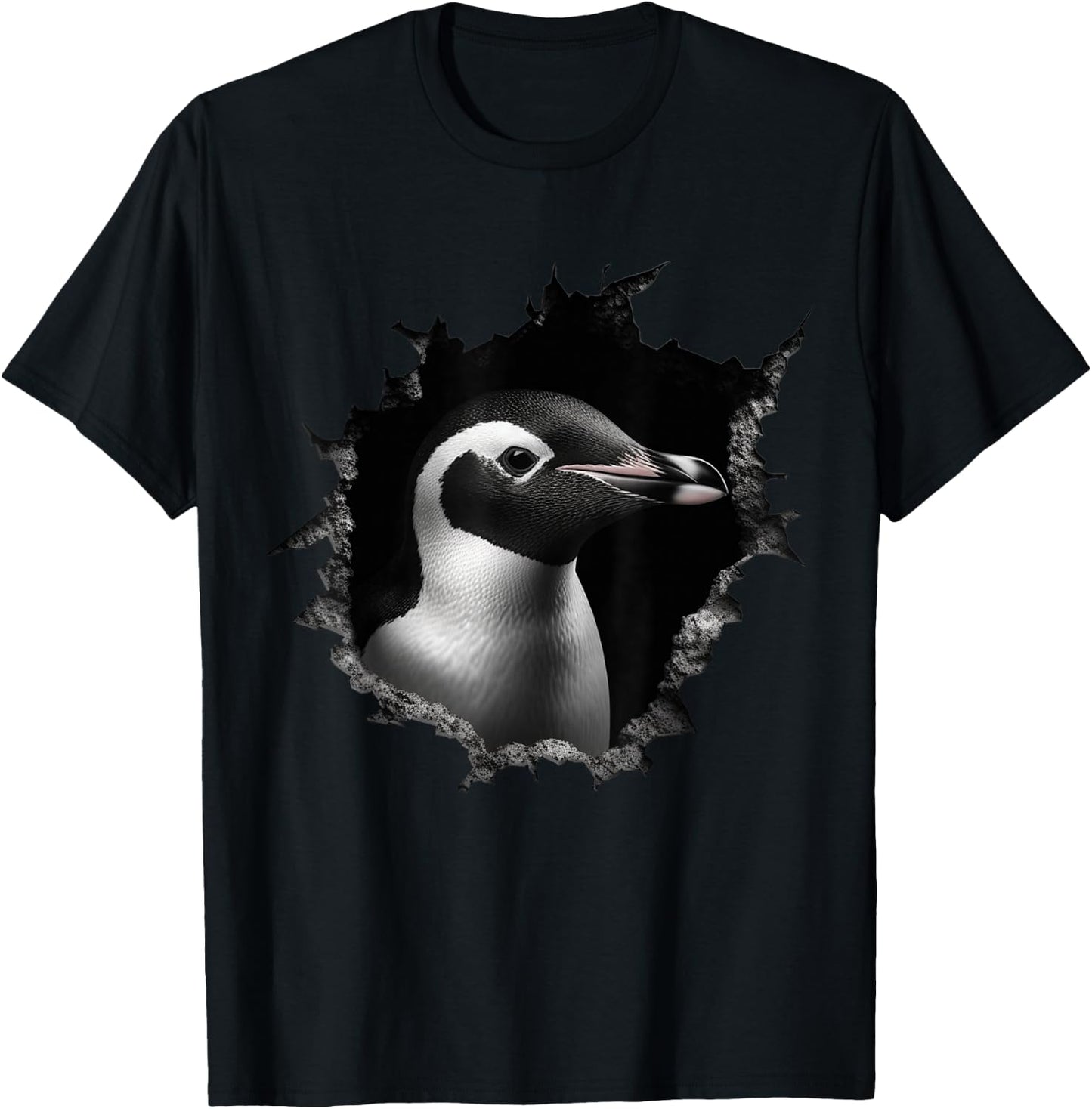 Penguin Wall - Animals Penguin T-Shirt - T-Shirt | Black