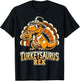 Funny turkeysaurus rex with dinosaur - -Adults, Kids - Black - Short Sleeve - - Cartoon Dinosaur - Thanksgiving Enthusiasts, Humor Lovers T-Shirt - T-Shirt | Black