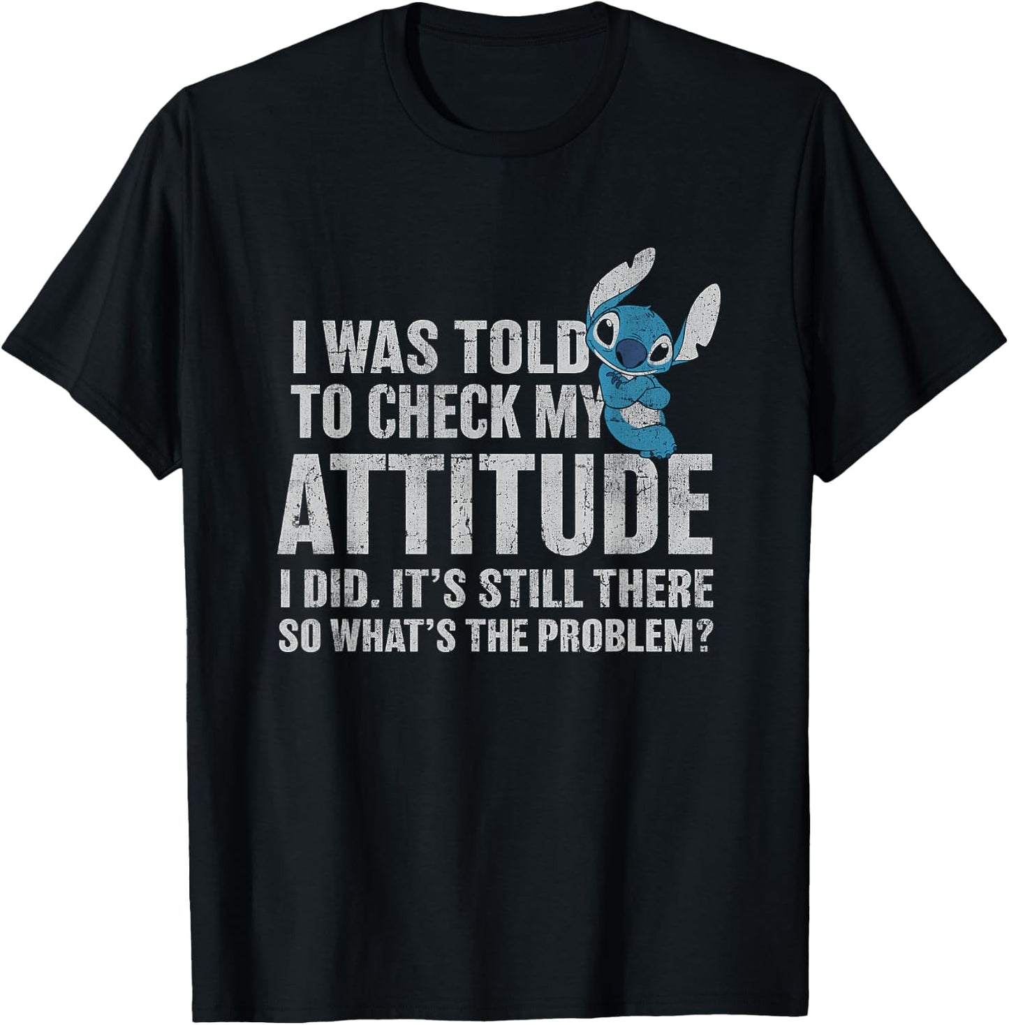 Disney Lilo & Stitch Attitude Problem Alien T-Shirt - T-Shirt | Black