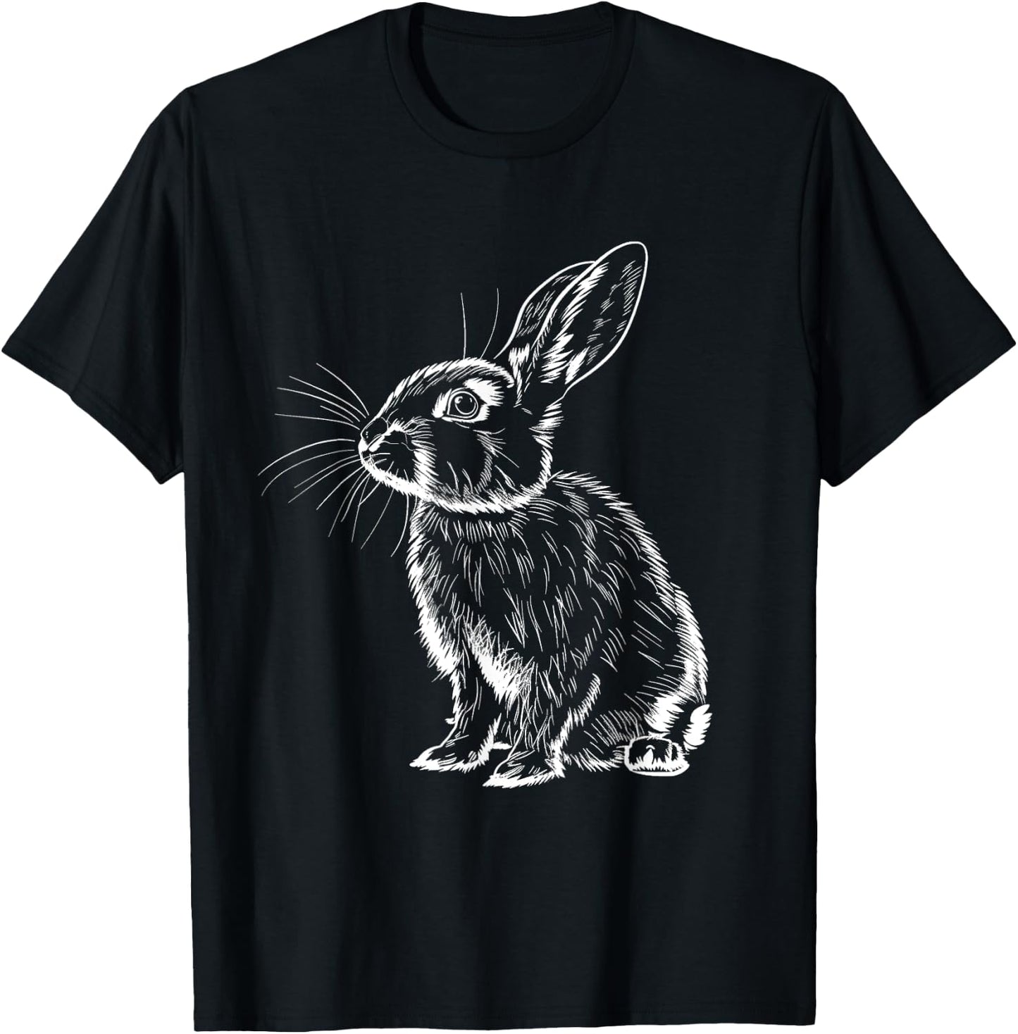 Funny Rabbit Animal Lover Cute Rabbit Bunny Art , black T-Shirt - T-Shirt | Black