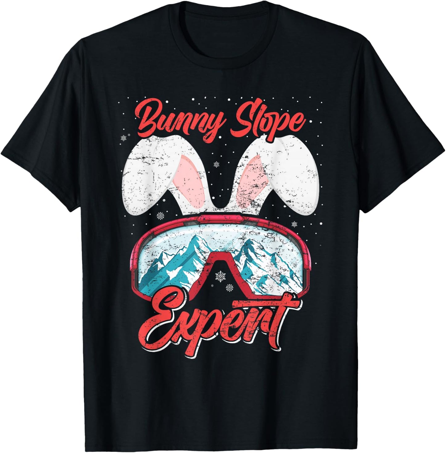 Bunny Slope Expert Skiing Women Ski Bunnies Ski Slope T-Shirt - T-Shirt | Black
