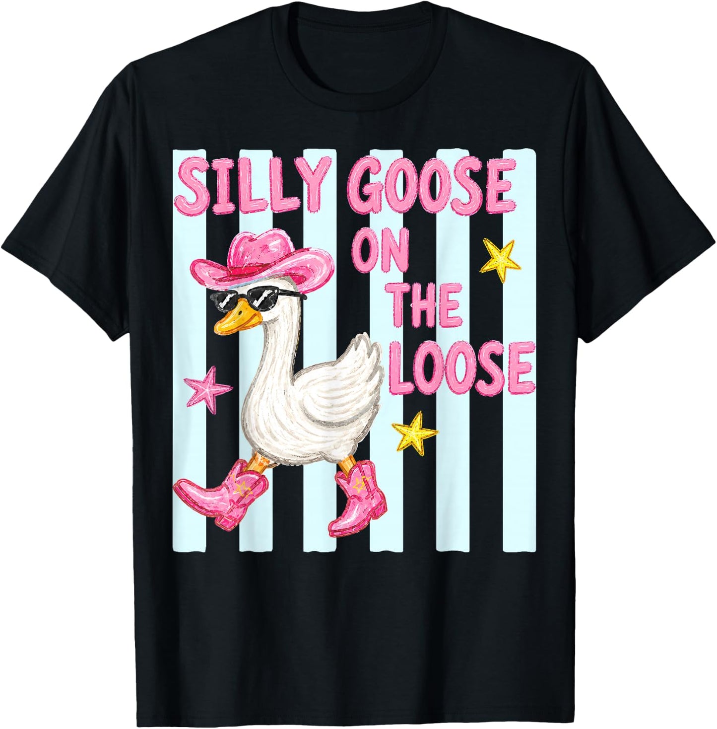 Got Too Silly Funny Goose Pun Humor Summer Women Kid T-Shirt - T-Shirt | Black