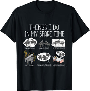 Funny Piano Player Men Music Grand Piano T-Shirt - T-Shirt | Black