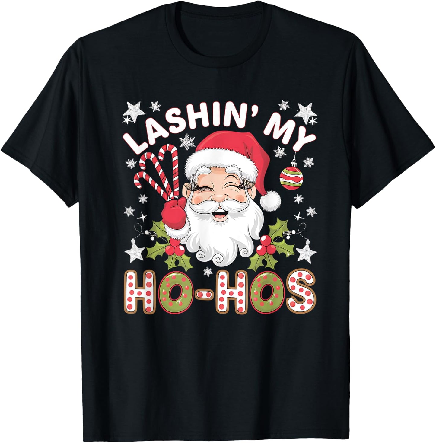 Xmas Cosmetics Lash Artist Lash Tech Girls T-Shirt - T-Shirt | Black