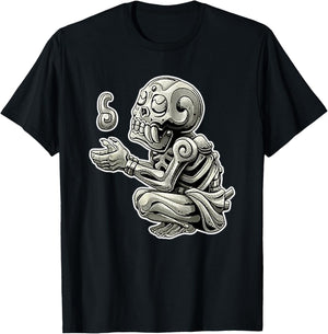 Mictlantecuhtli Aztec god of Death Mayan Blackwork T-Shirt - T-Shirt | Black