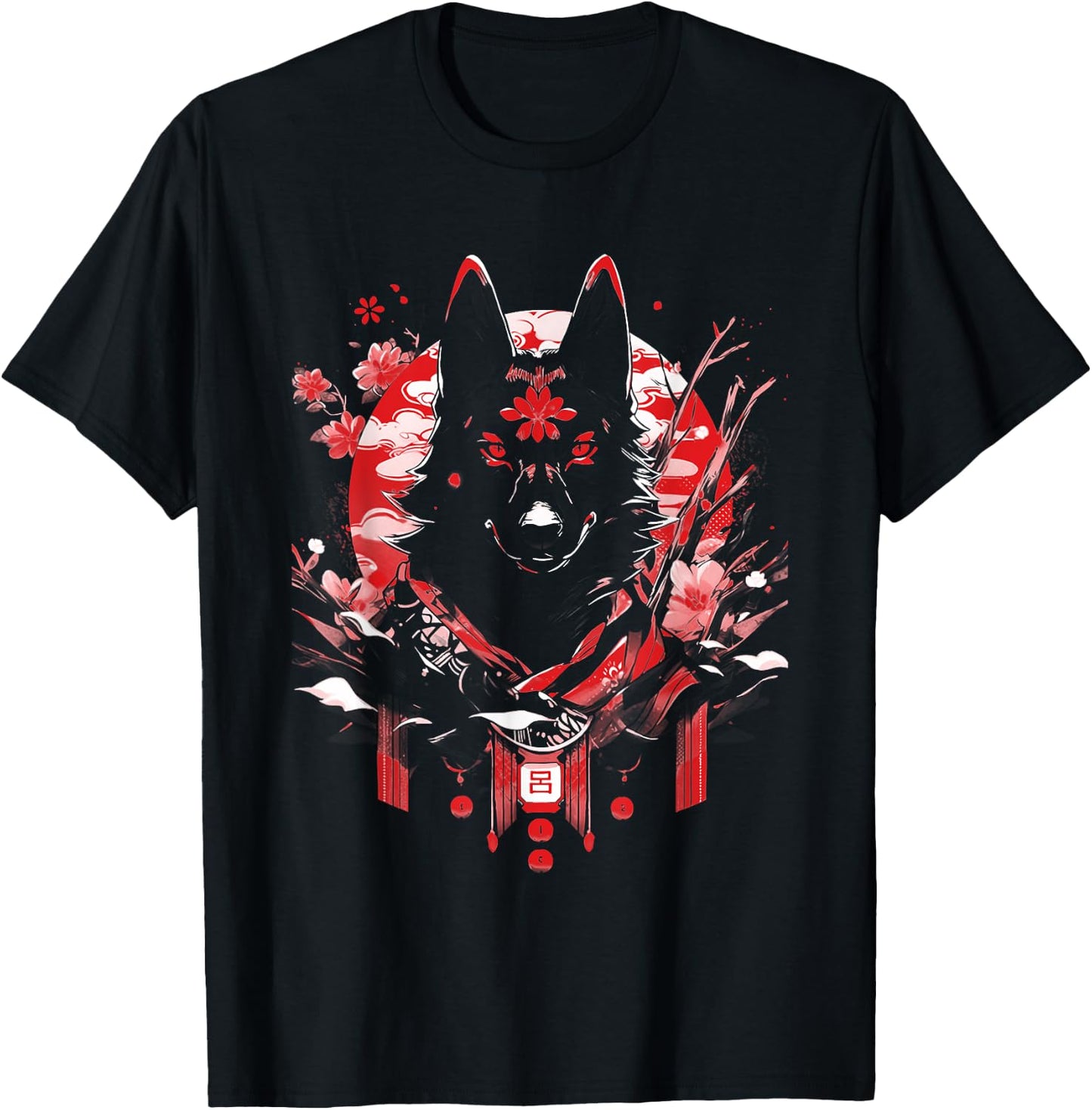 Sable Black German Shepherd Dog Ninja Samurai Japanese Cute T-Shirt - T-Shirt | Black