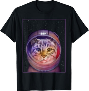 Astronaut cat - Kitty in space with helmet Women Kids T-Shirt - T-Shirt | Black