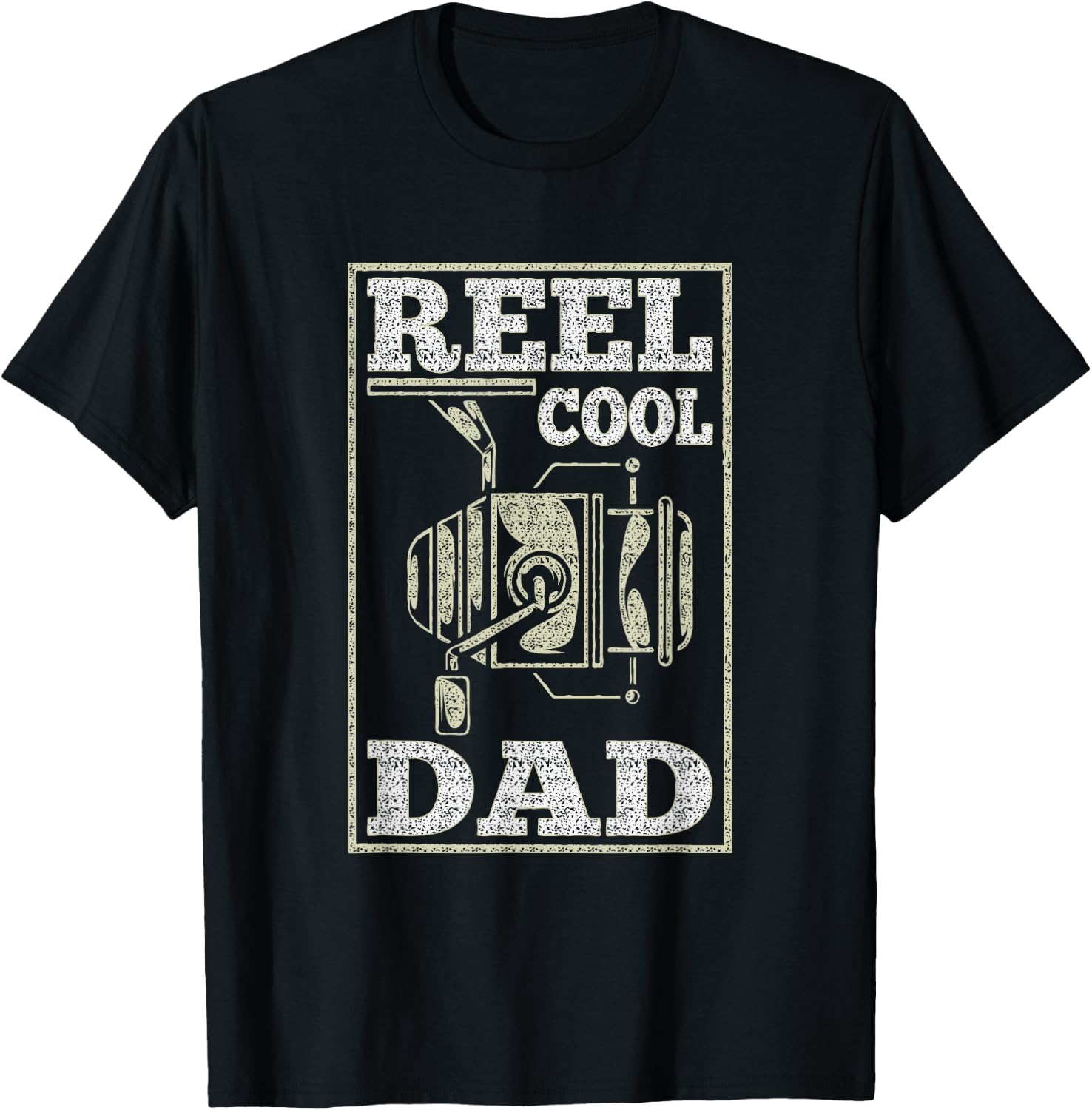 Reel Cool Dad - Fishing Daddy Father's Day Gift T-Shirt - T-Shirt | Black