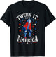 Twerk It for America Funny Patriotic Adult Humor 4th of July T-Shirt - T-Shirt | Black