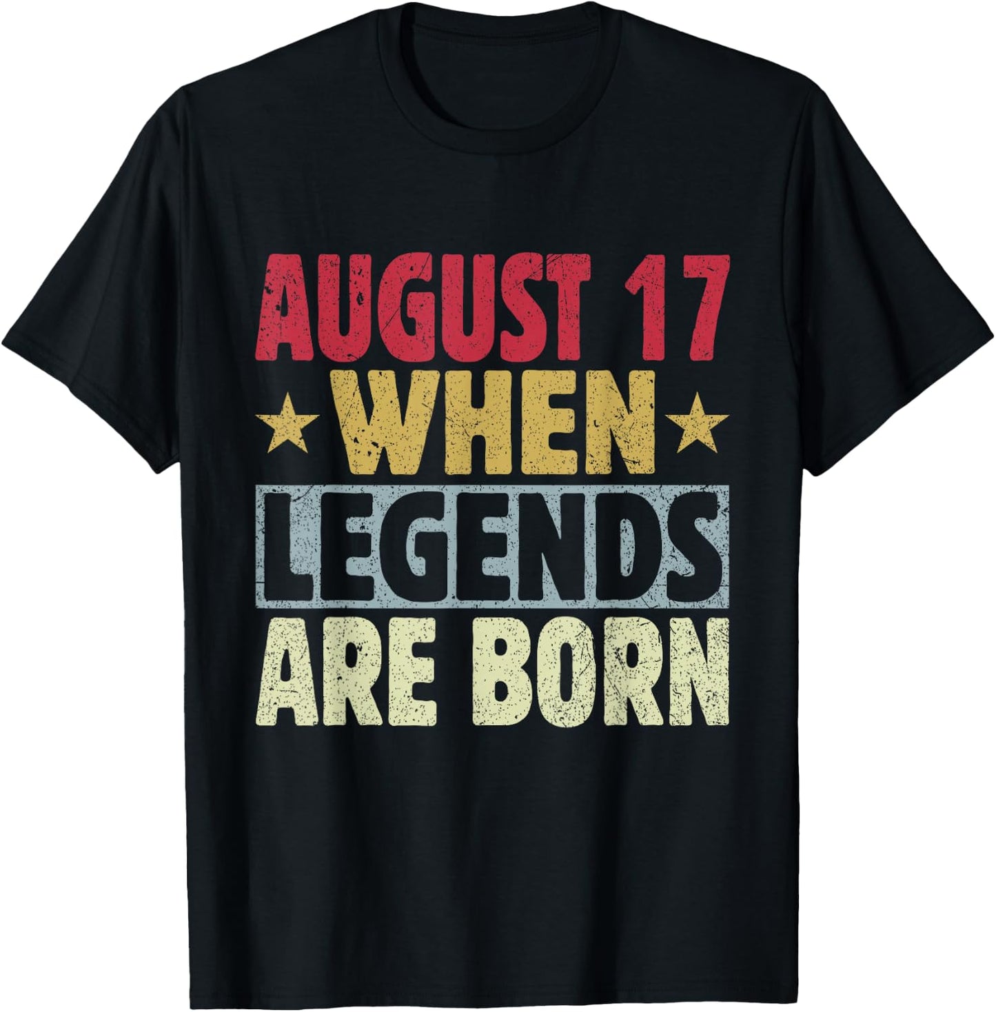 2024 17th Of August Birthday - August 17 Birthday T-Shirt - T-Shirt | Black
