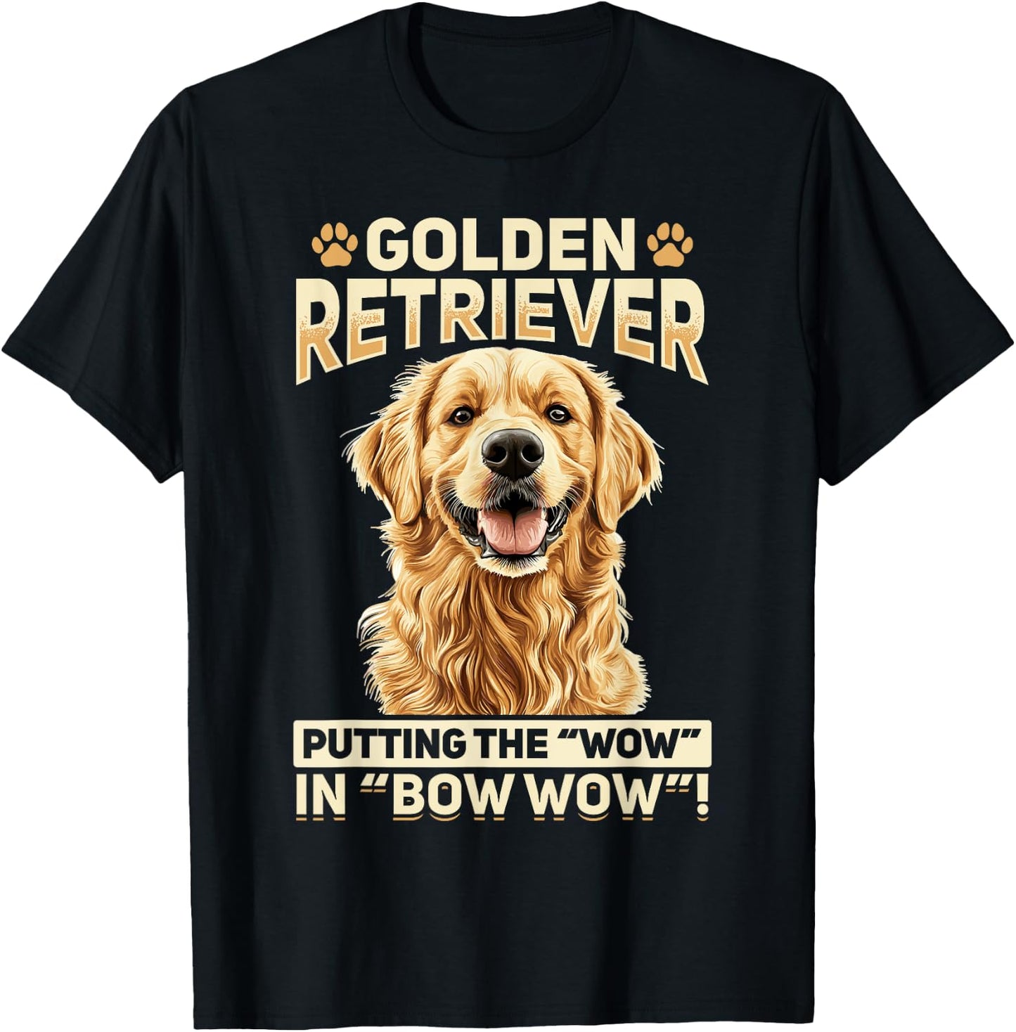 Golden Retriever Dog Breed Golden Retriever: Putting the Women Kids T-Shirt - T-Shirt | Black
